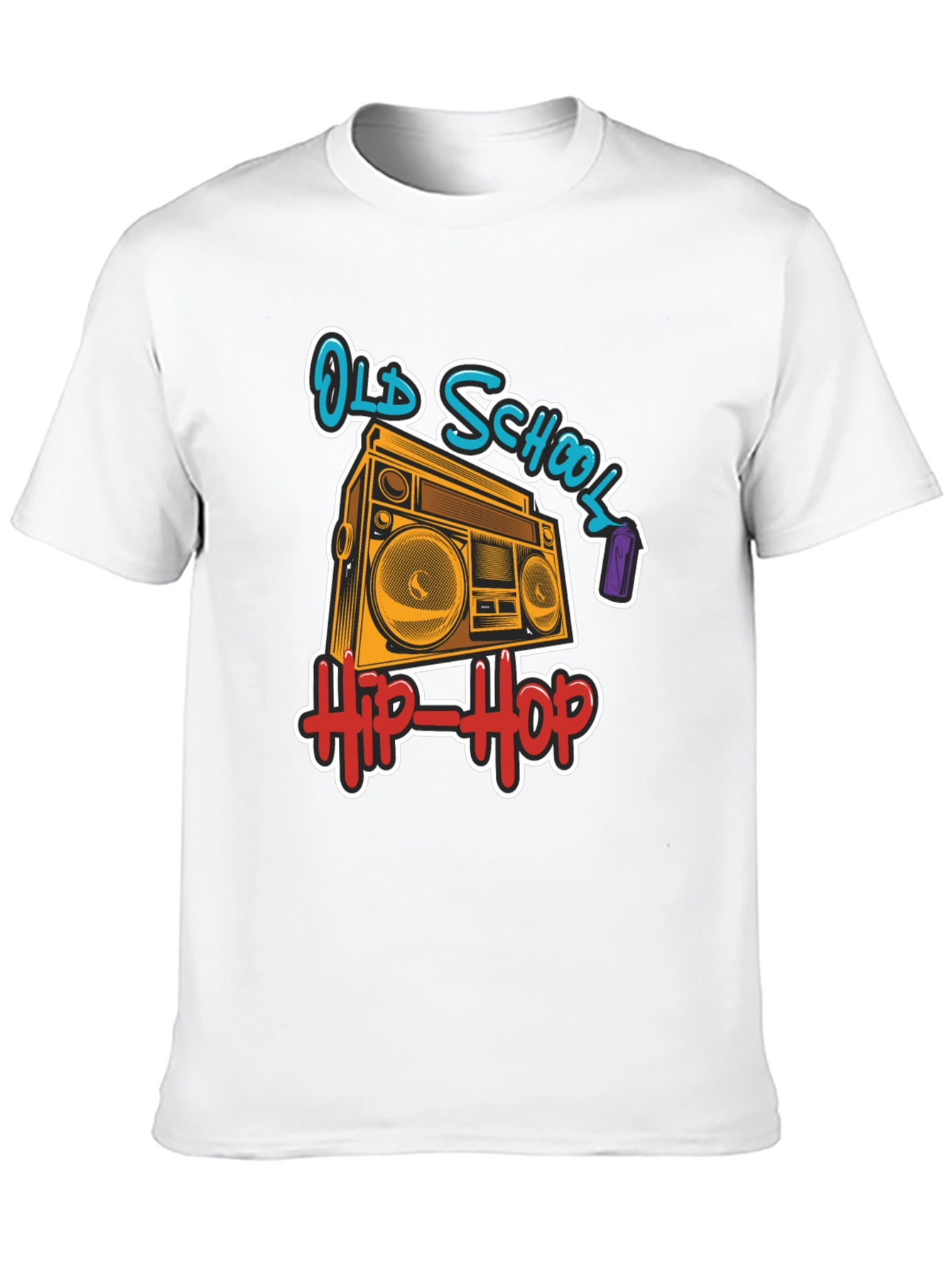 Old School Hip-Hop Boombox Black T-Shirt