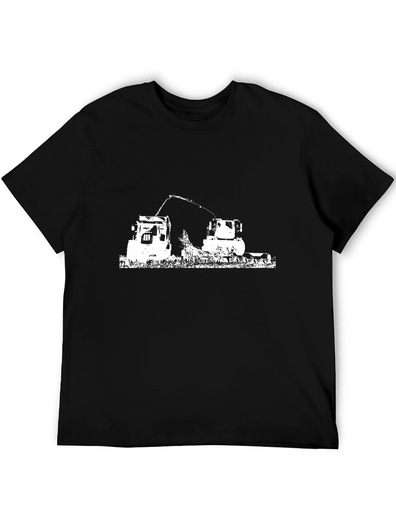 Black Tractor Silhouette Graphic Tee
