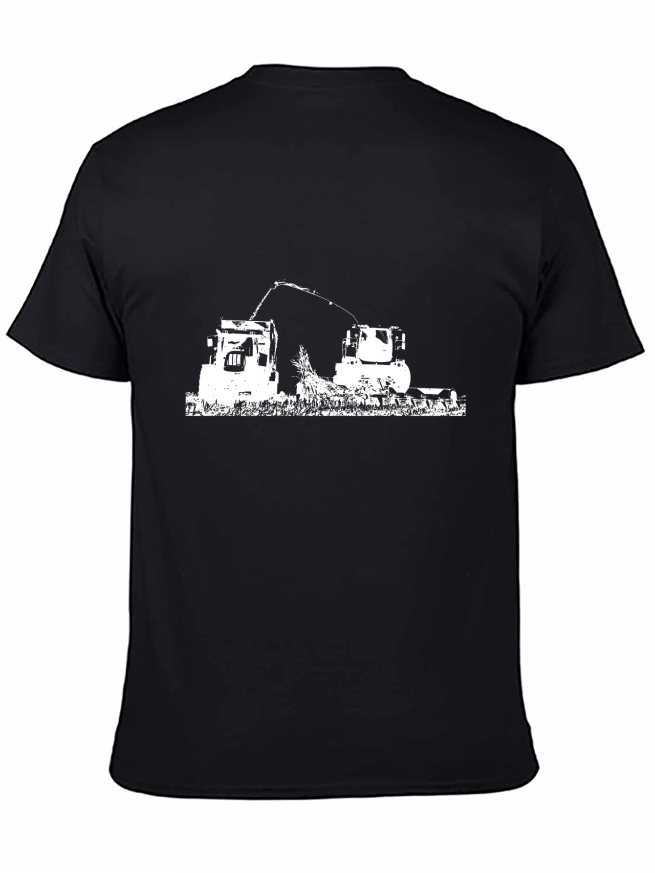 Black Tractor Silhouette Graphic Tee