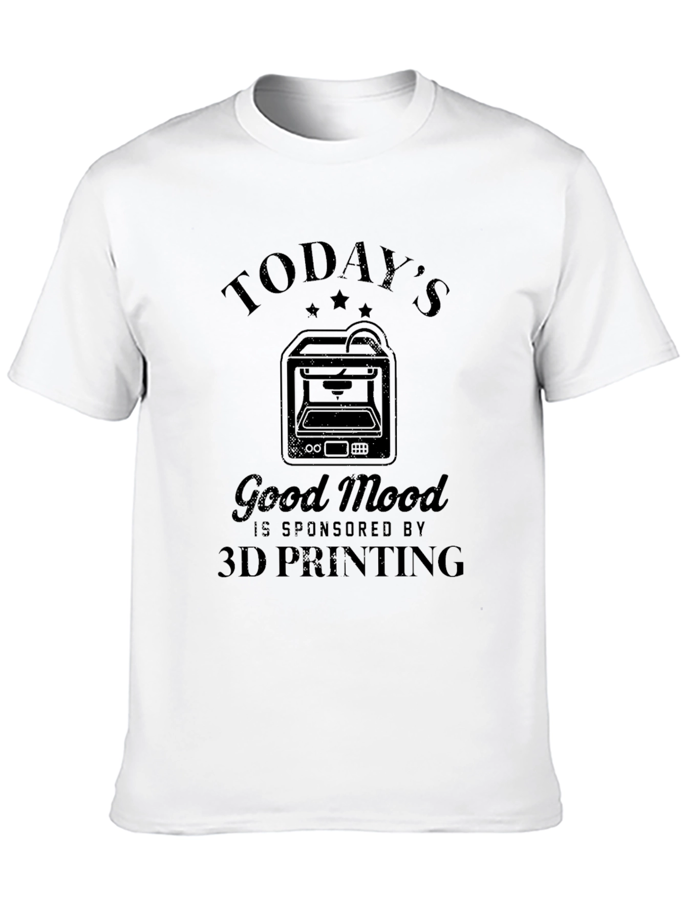 Todays Good Mood 3D Printing Black T-Shirt