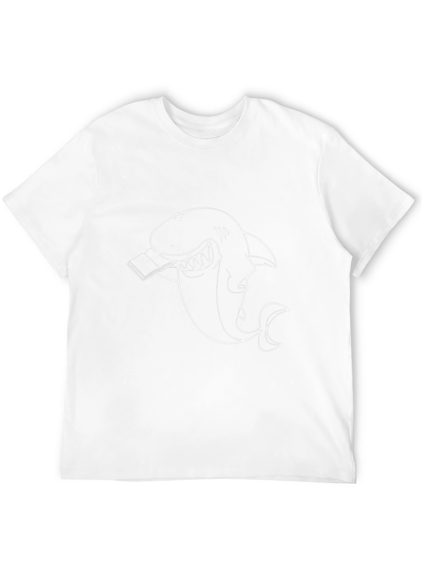 Black Shark Reading Book T-Shirt
