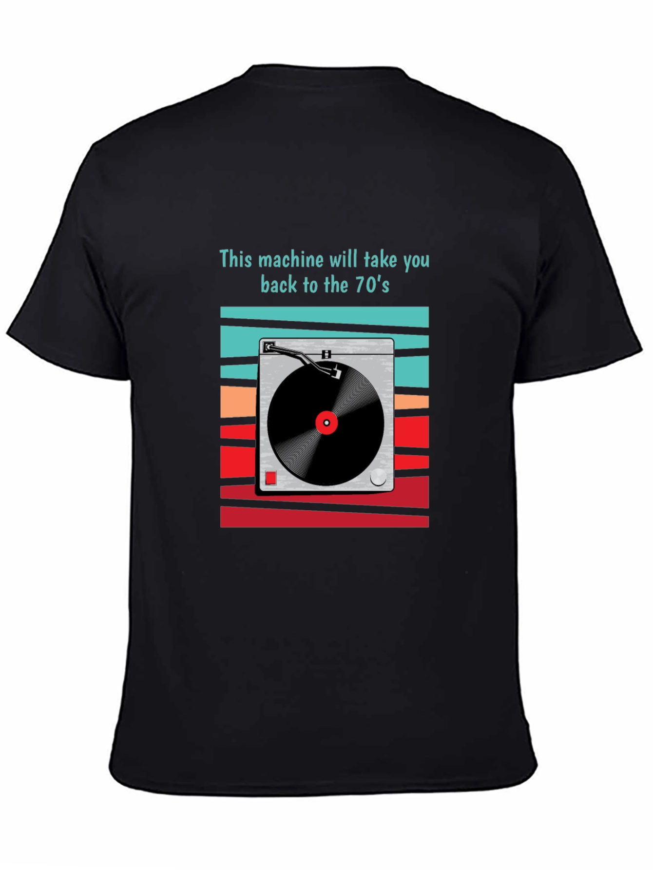 Retro 70s Turntable Graphic T-Shirt
