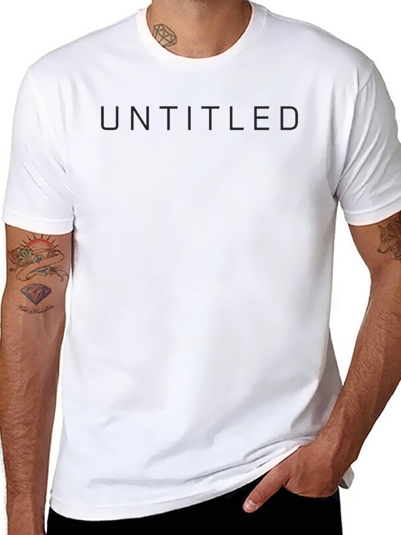 Untitled Black T-Shirt - Modern Minimalist Design