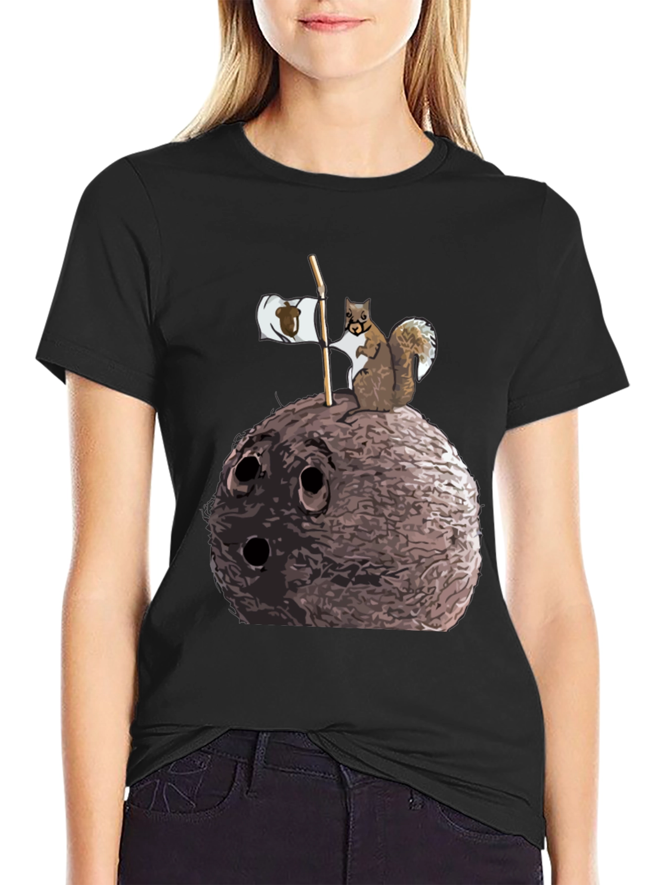 Squirrel and Nut Graphic T-Shirt