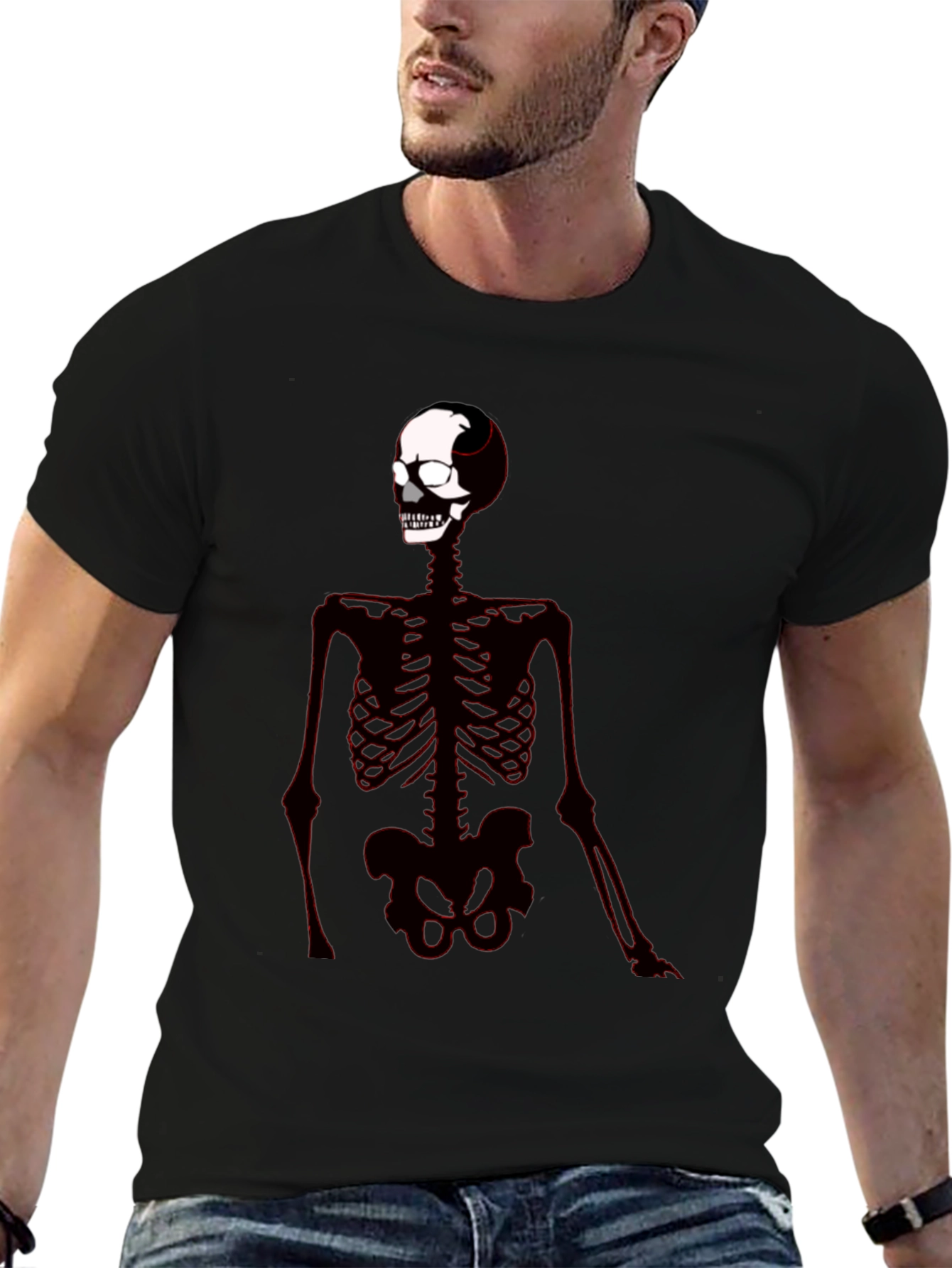 Skeleton Graphic Tee - Black