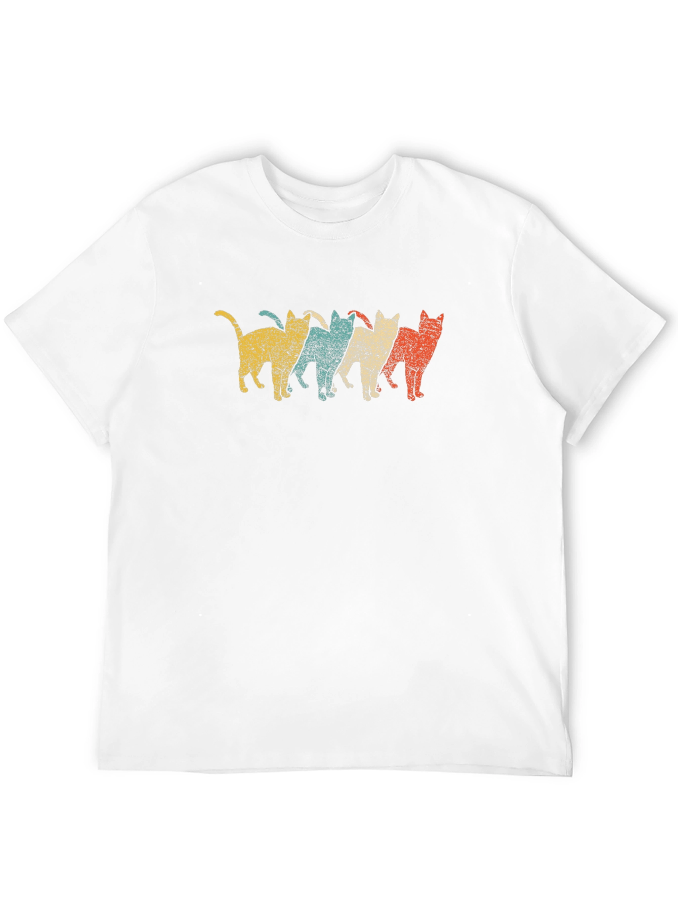 Retro Cats Black T-Shirt
