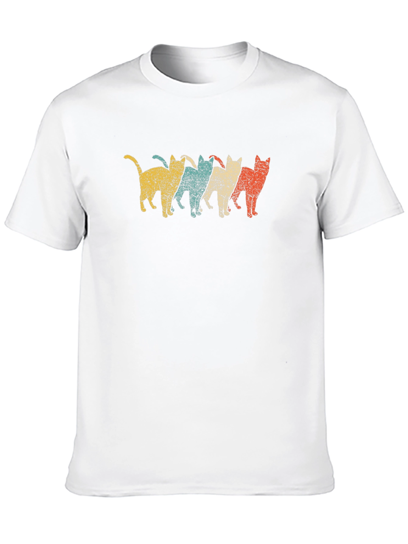 Retro Cats Black T-Shirt