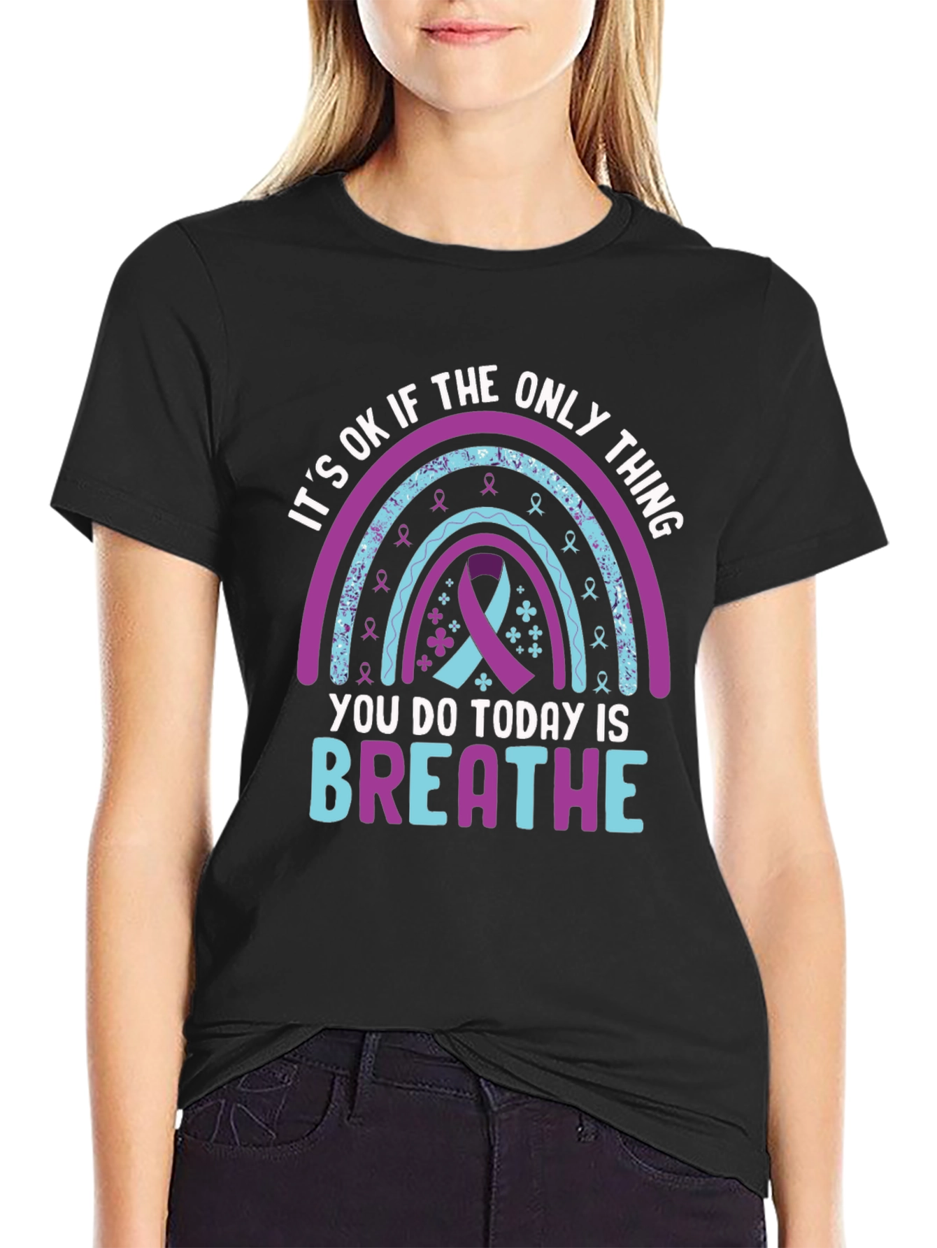 Its OK To Breathe Rainbow T-Shirt