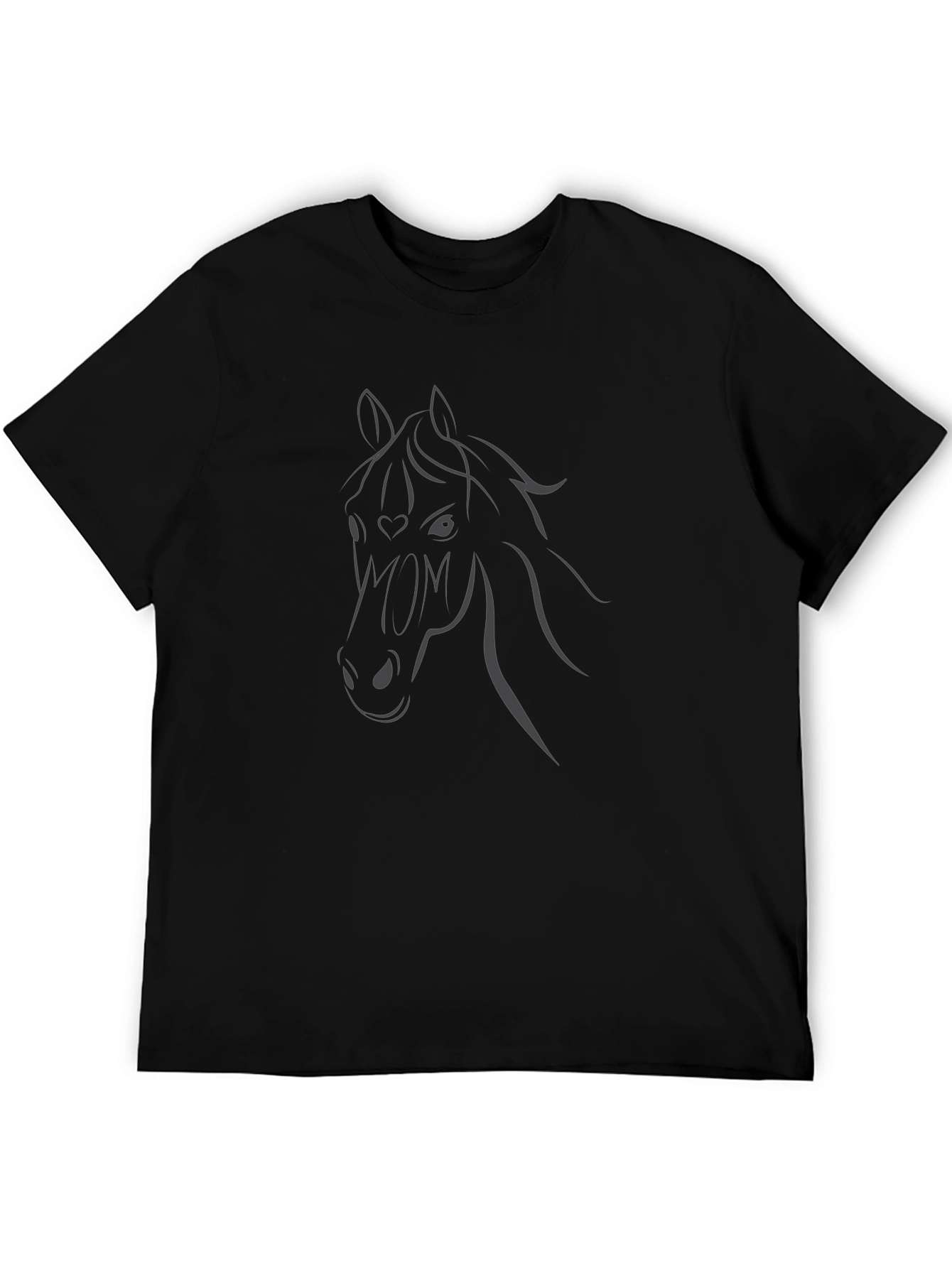 Horse Mom Graphic T-Shirt - Black