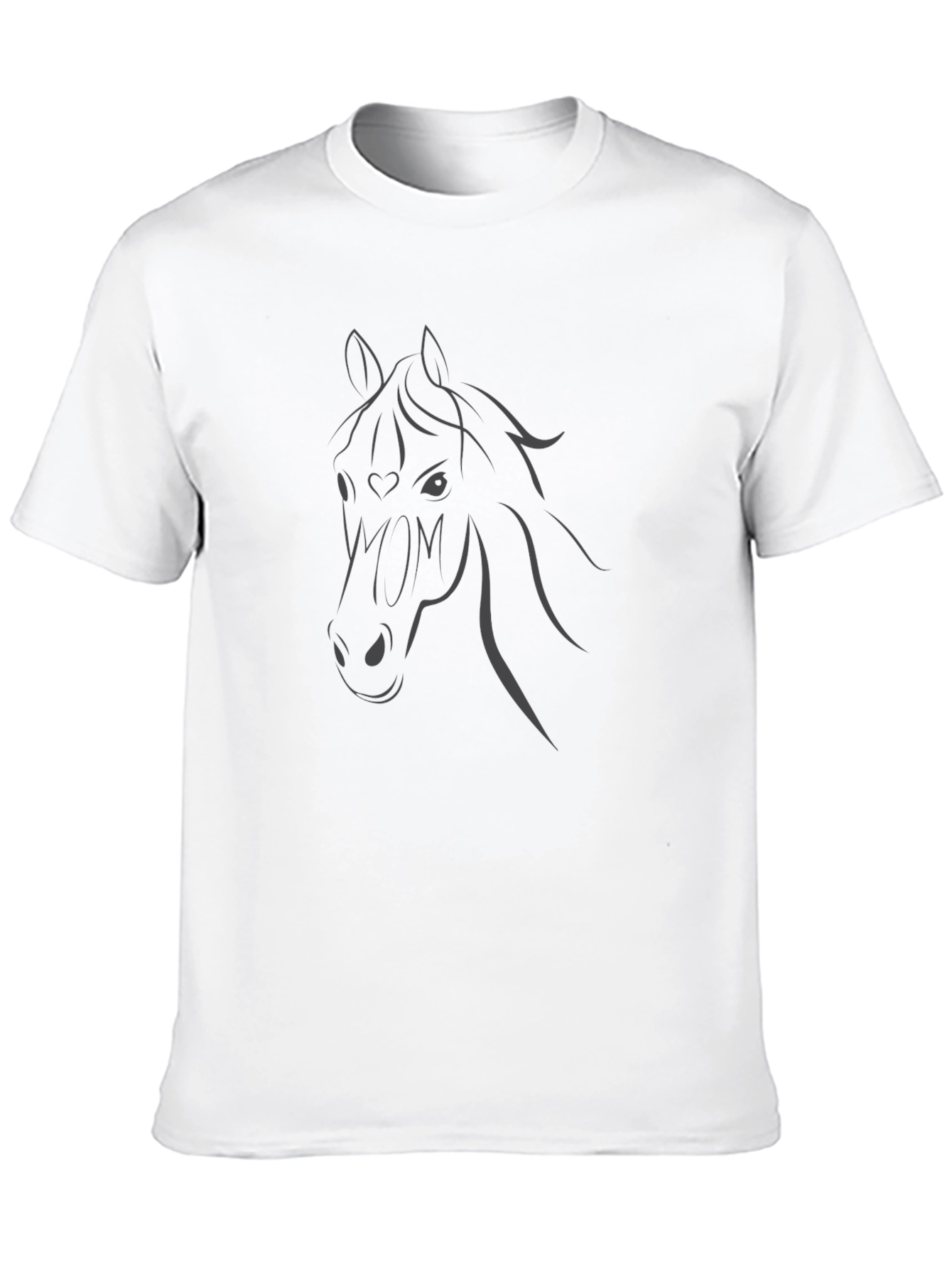 Horse Mom Graphic T-Shirt - Black