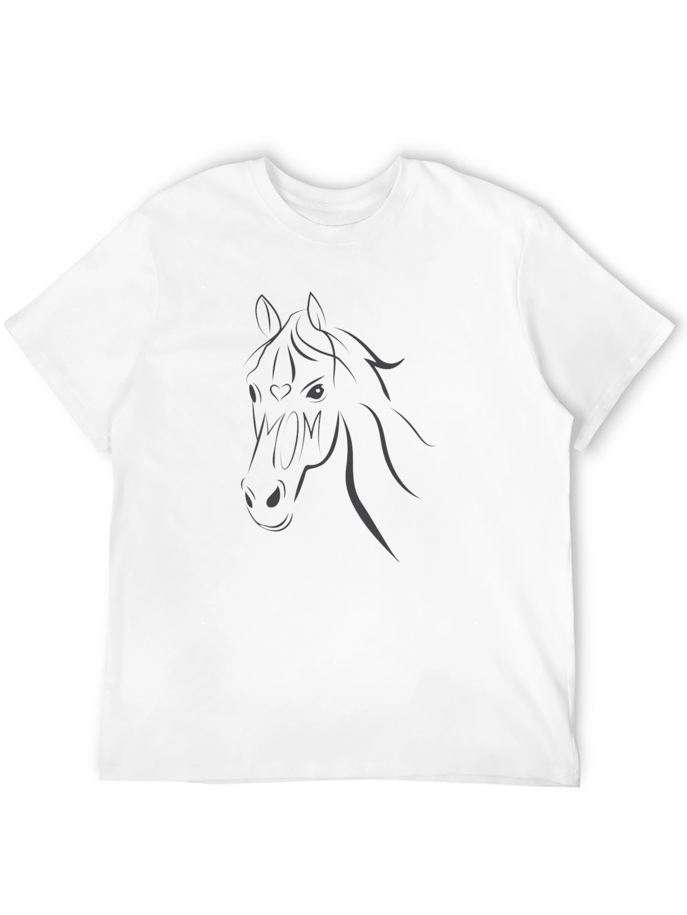 Horse Mom Graphic T-Shirt - Black