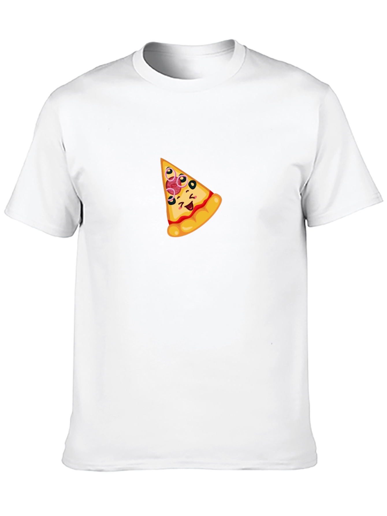 Funny Pizza Slice Graphic T-Shirt - Black
