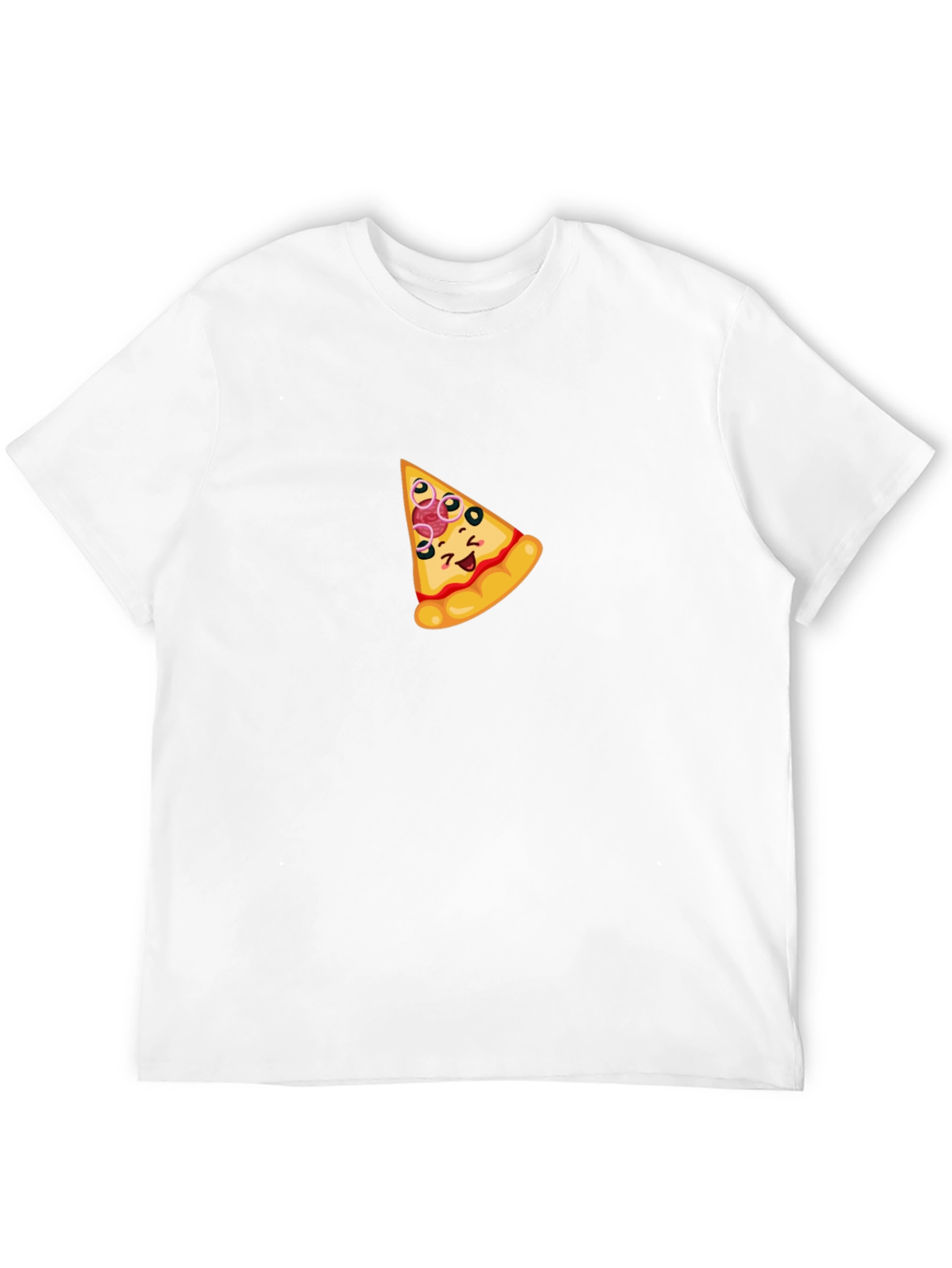 Funny Pizza Slice Graphic T-Shirt - Black