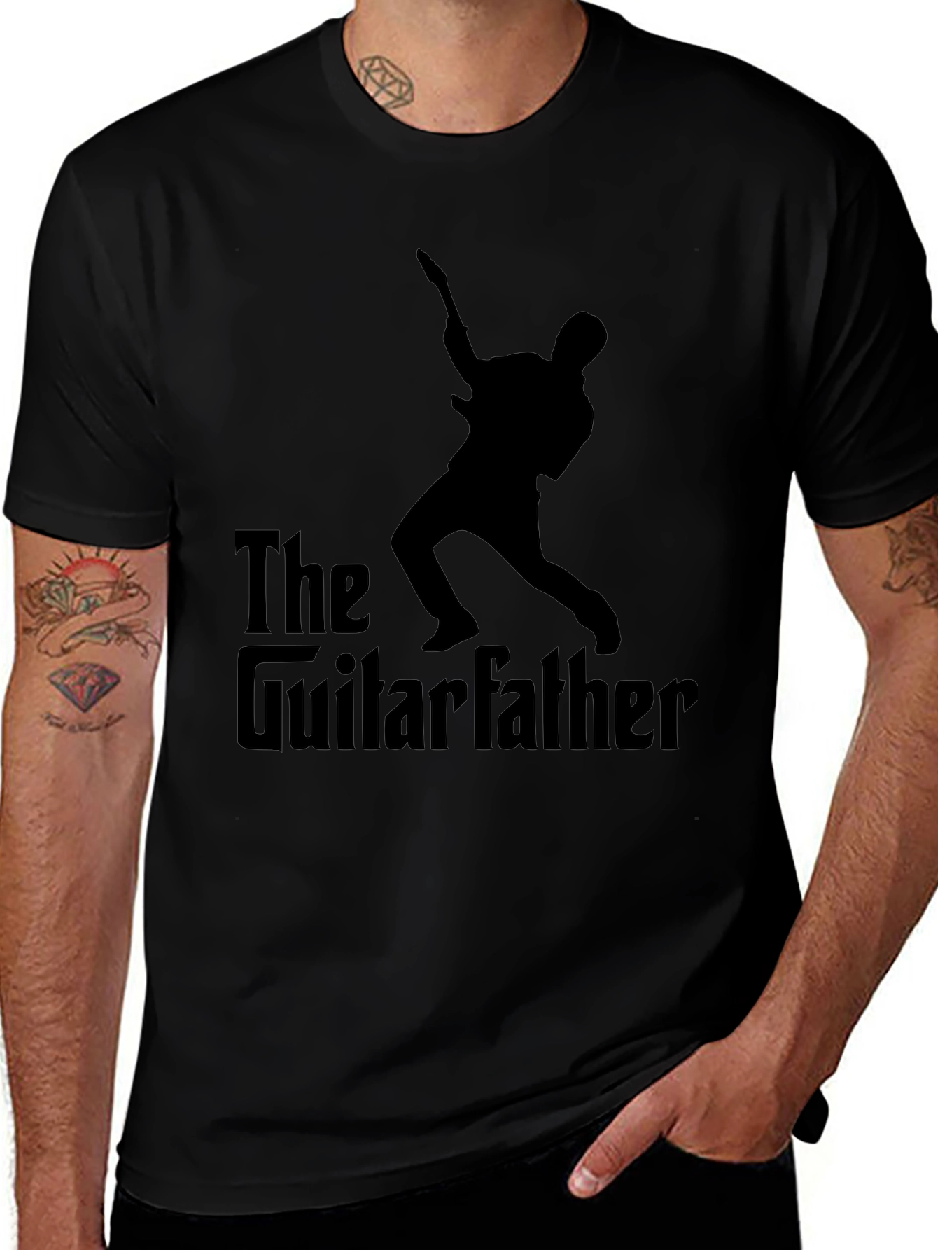 The Guitarfather T-Shirt - Rock & Roll Dad Tee