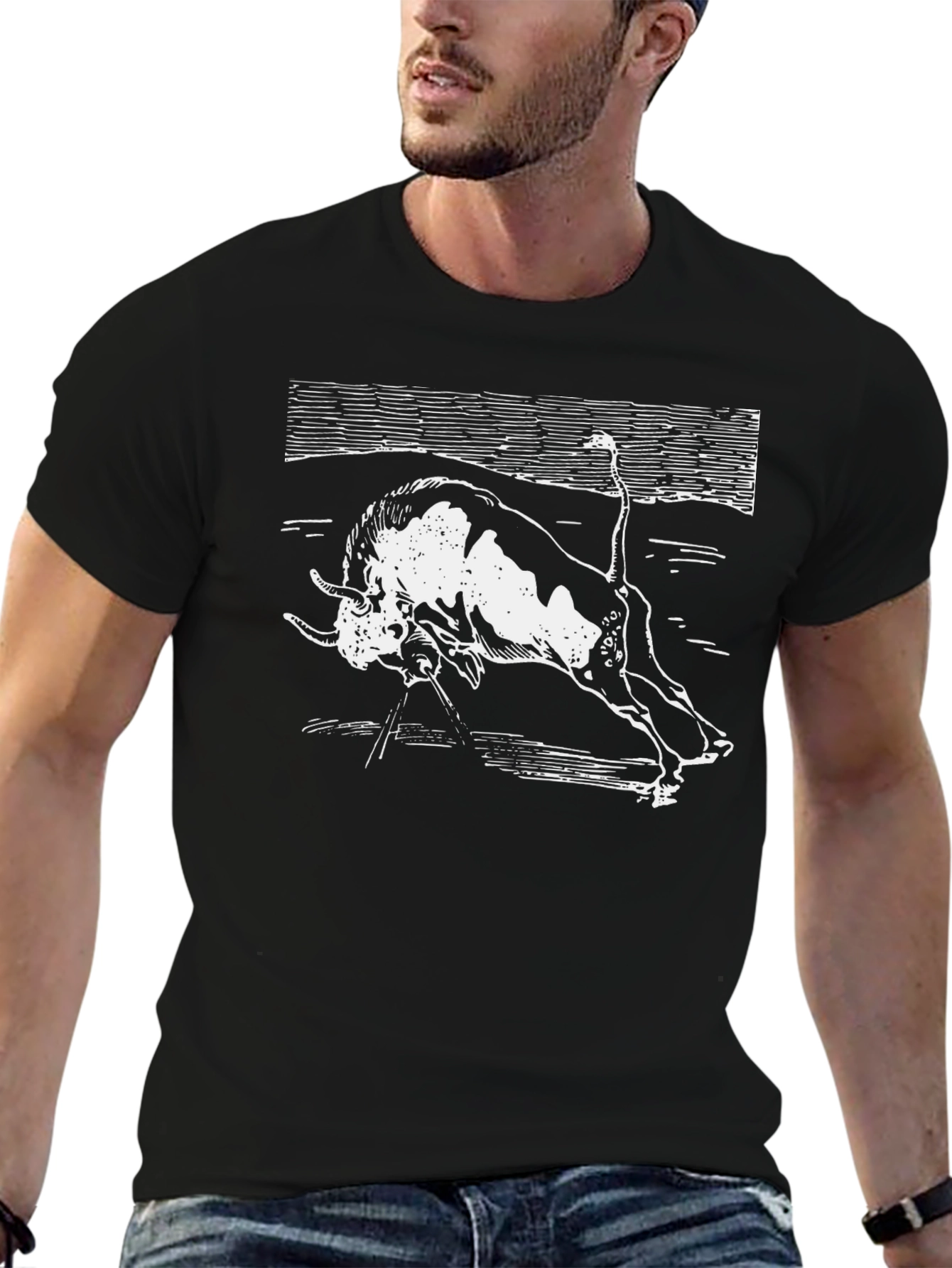 Raging Bull Graphic Tee - Bold Black T-Shirt