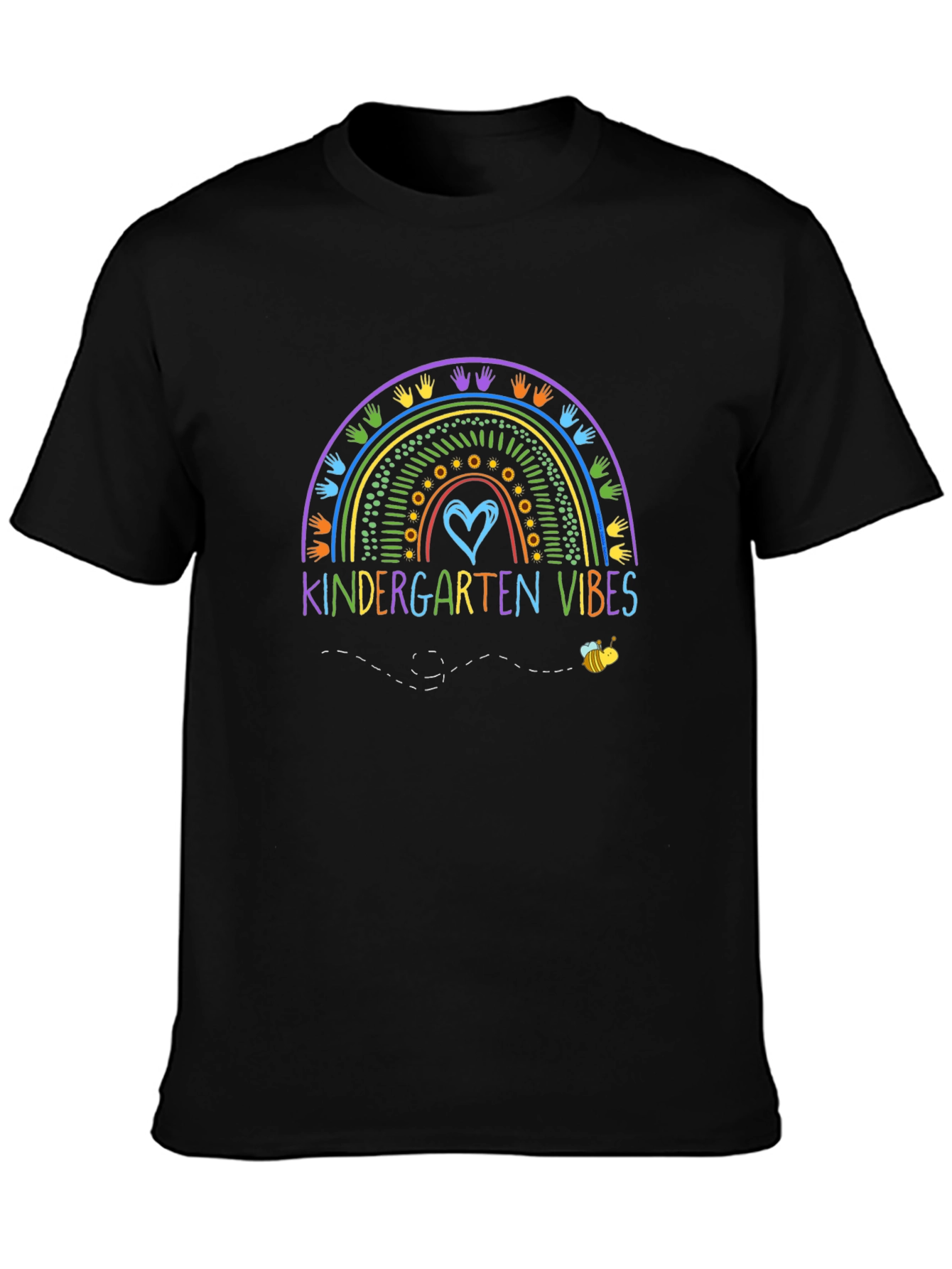 Kindergarten Vibes Rainbow Graphic Tee