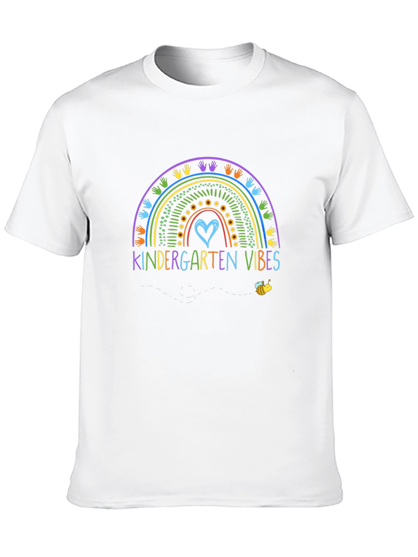 Kindergarten Vibes Rainbow Graphic Tee