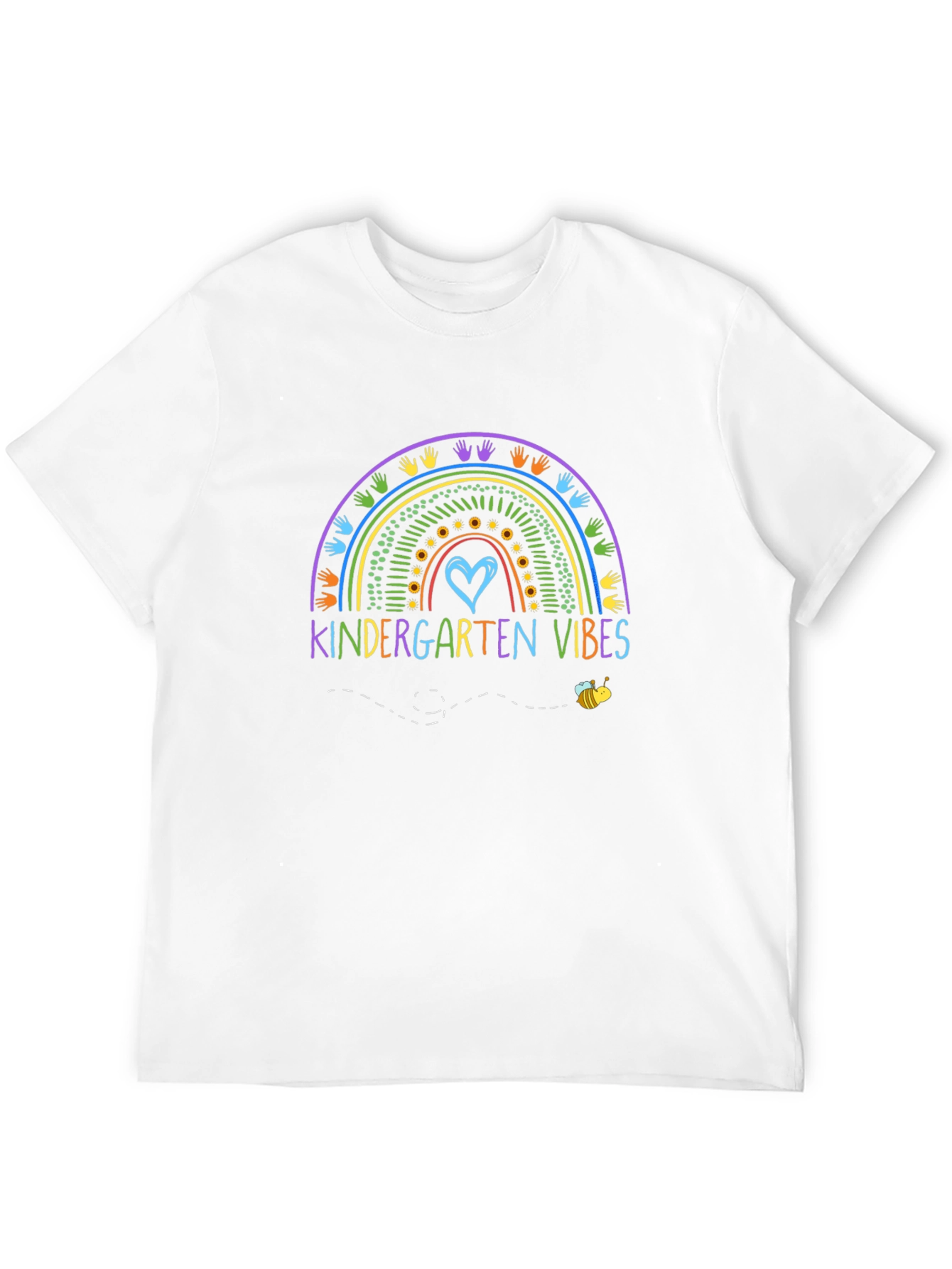 Kindergarten Vibes Rainbow Graphic Tee