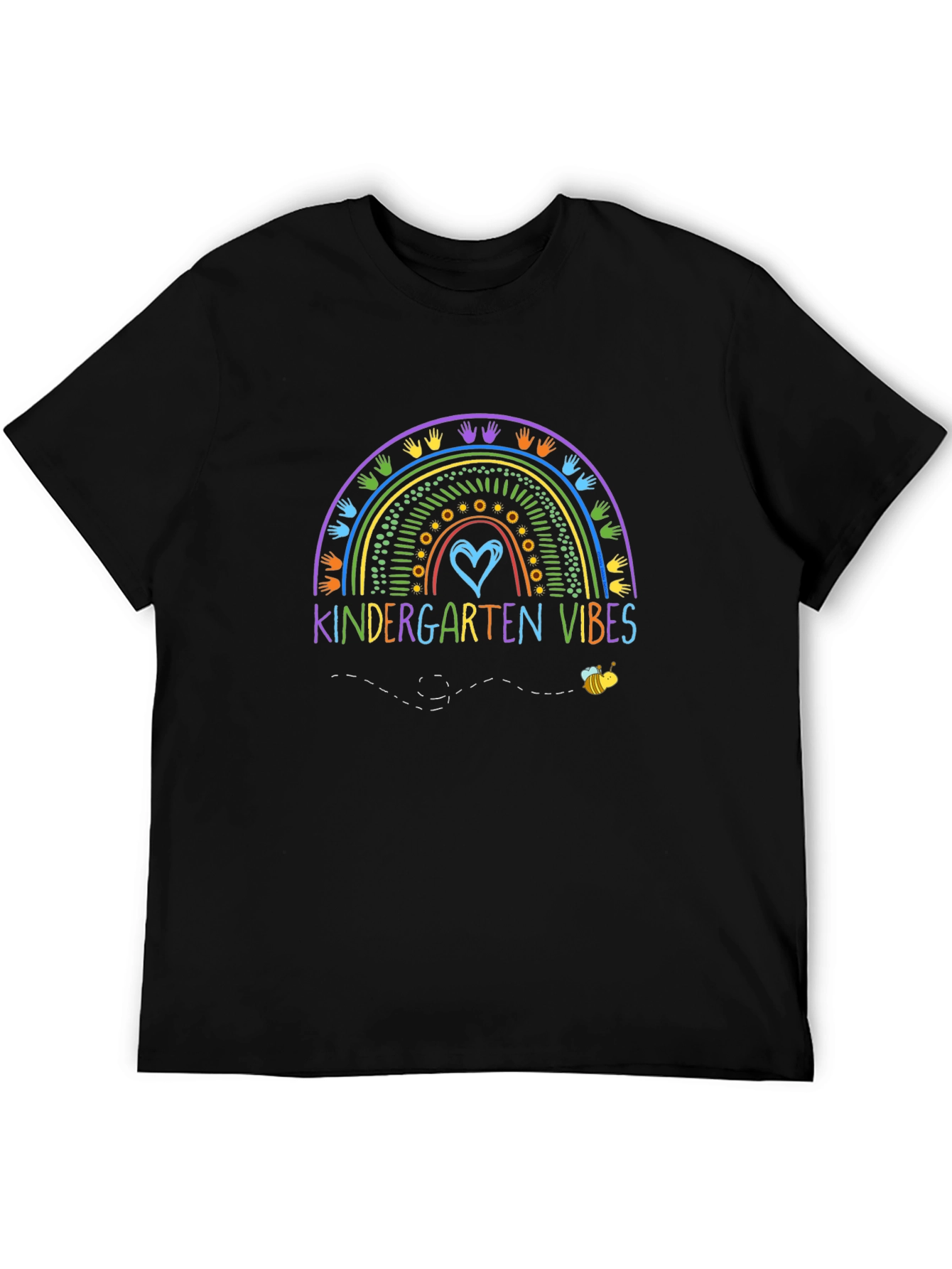 Kindergarten Vibes Rainbow Graphic Tee