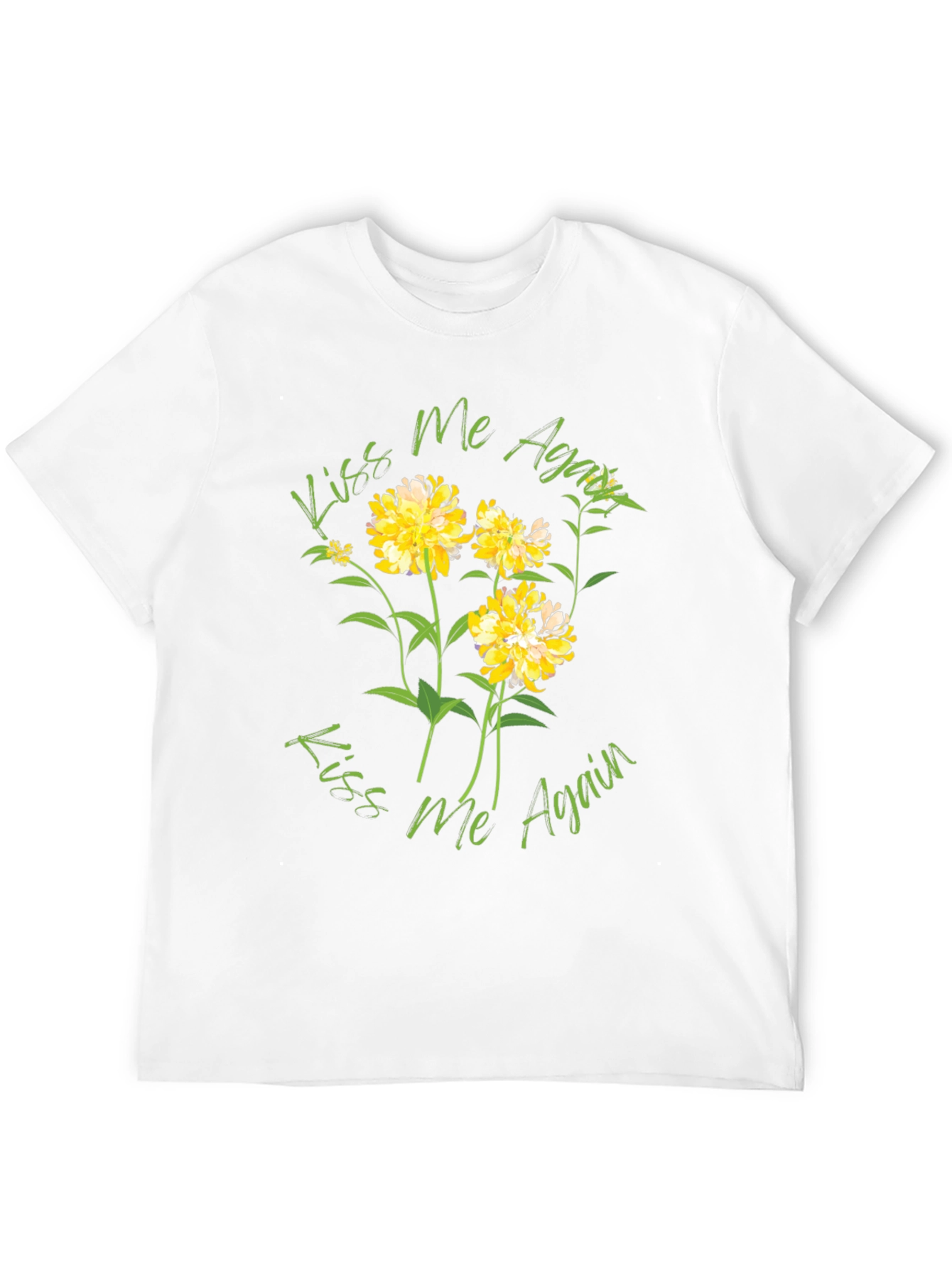 Kiss Me Again Floral Graphic Black T-Shirt