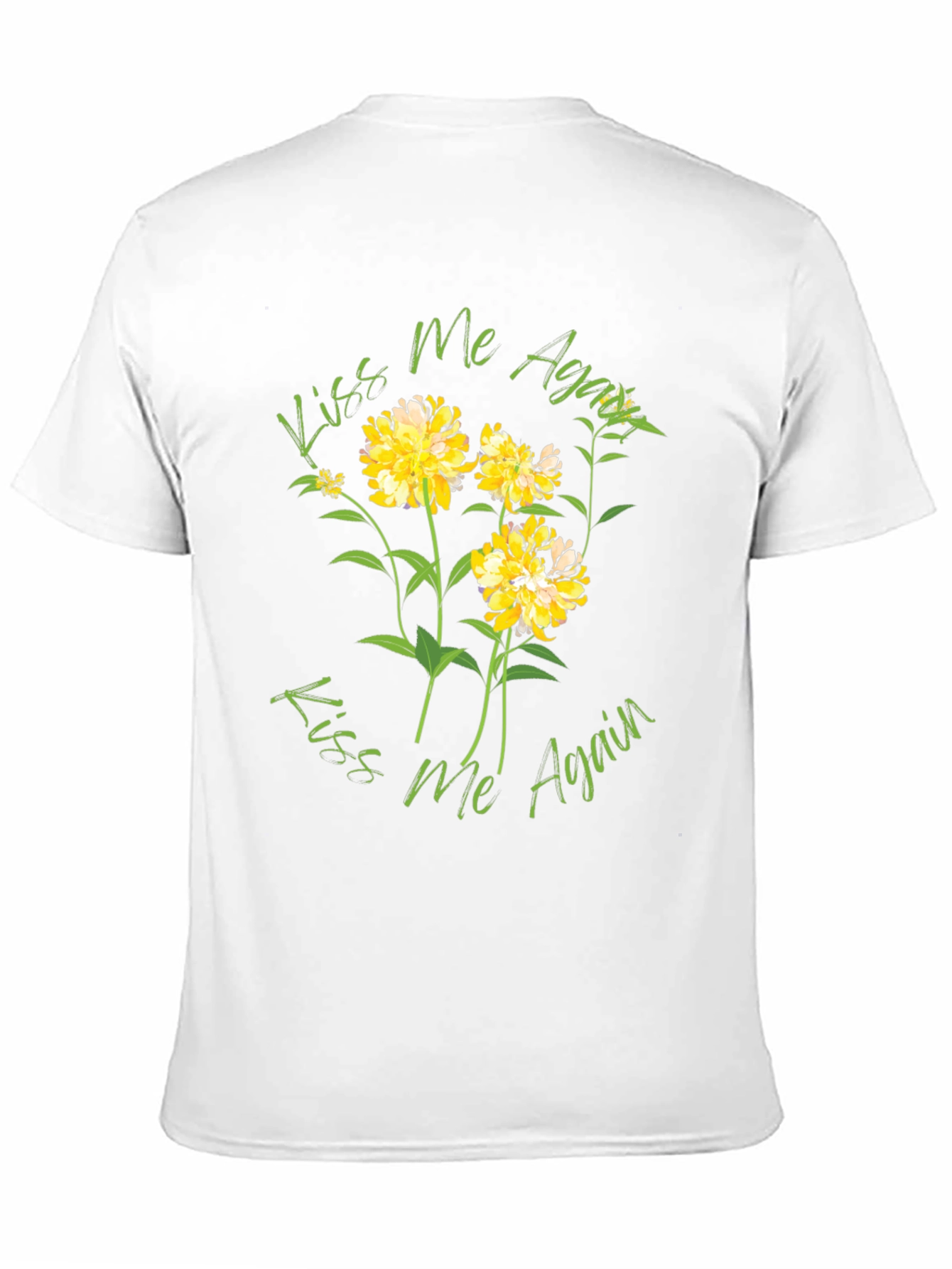 Kiss Me Again Floral Graphic Black T-Shirt