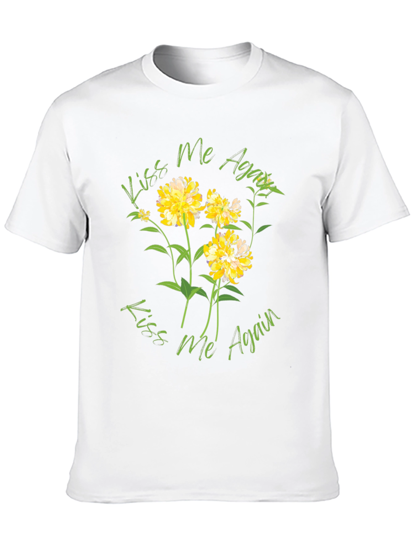 Kiss Me Again Floral Graphic Black T-Shirt