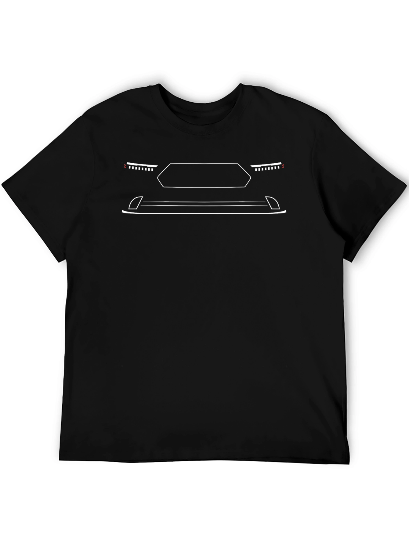Minimalist Car Front Black T-Shirt