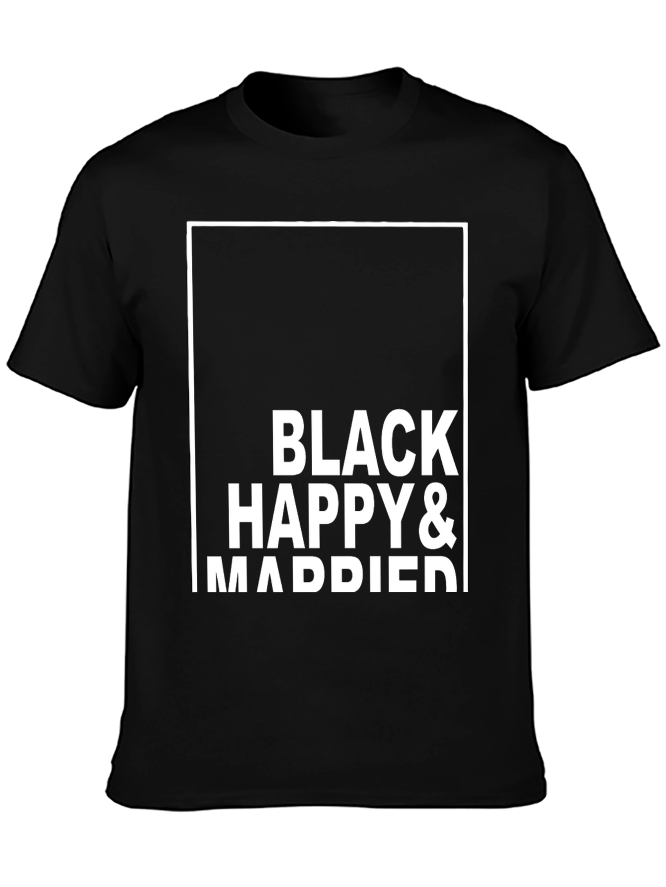 Black Happy & Married Graphic Tee