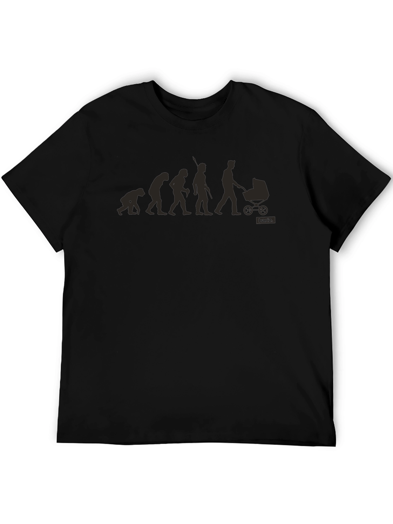 Evolution of Dad Black T-Shirt - Funny Fatherhood Tee