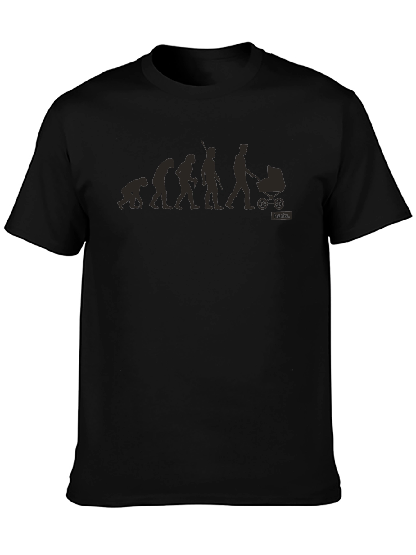 Evolution of Dad Black T-Shirt - Funny Fatherhood Tee