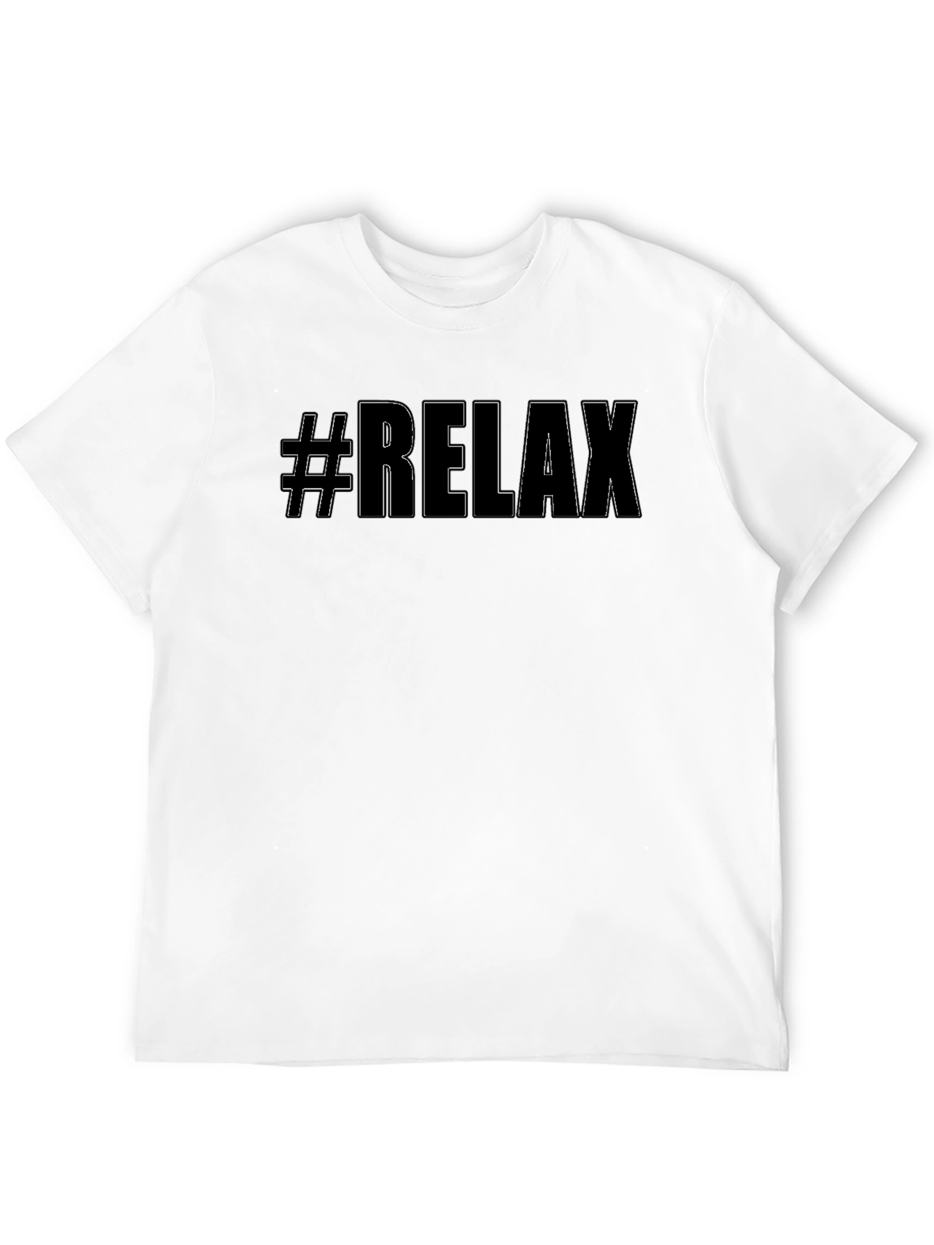 #Relax Graphic Tee - Cool Black Casual T-Shirt