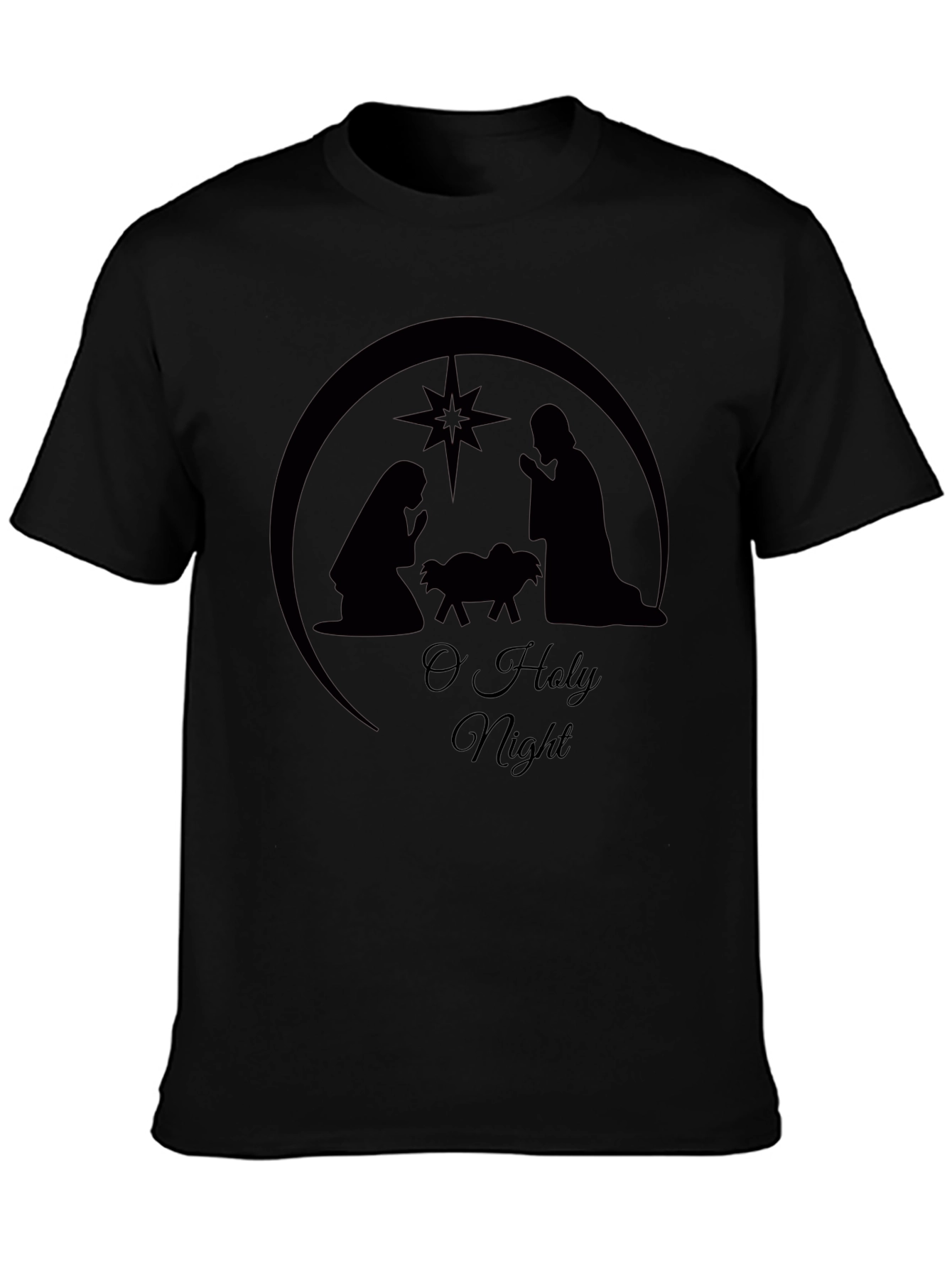 O Holy Night Graphic Tee - Black