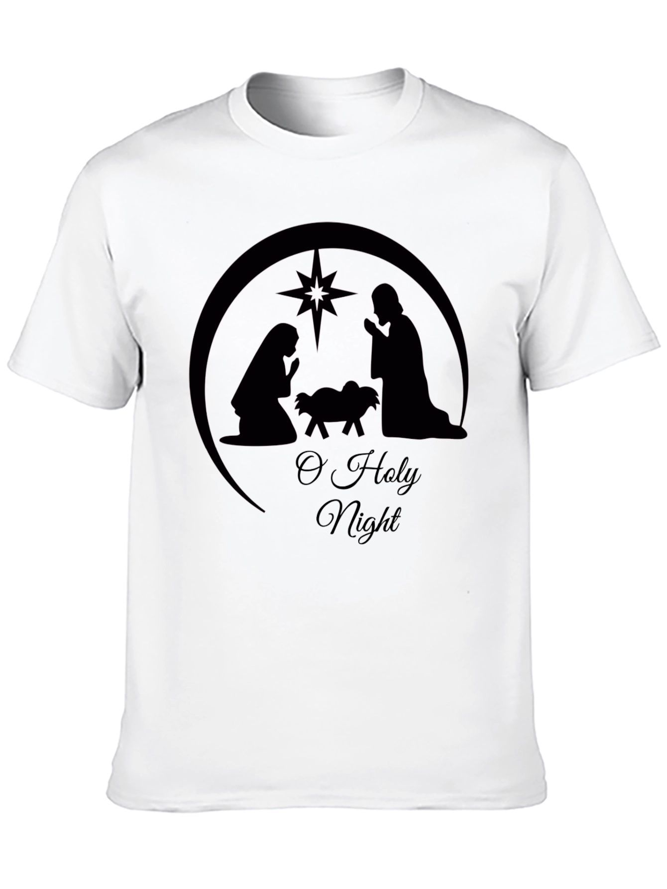 O Holy Night Graphic Tee - Black