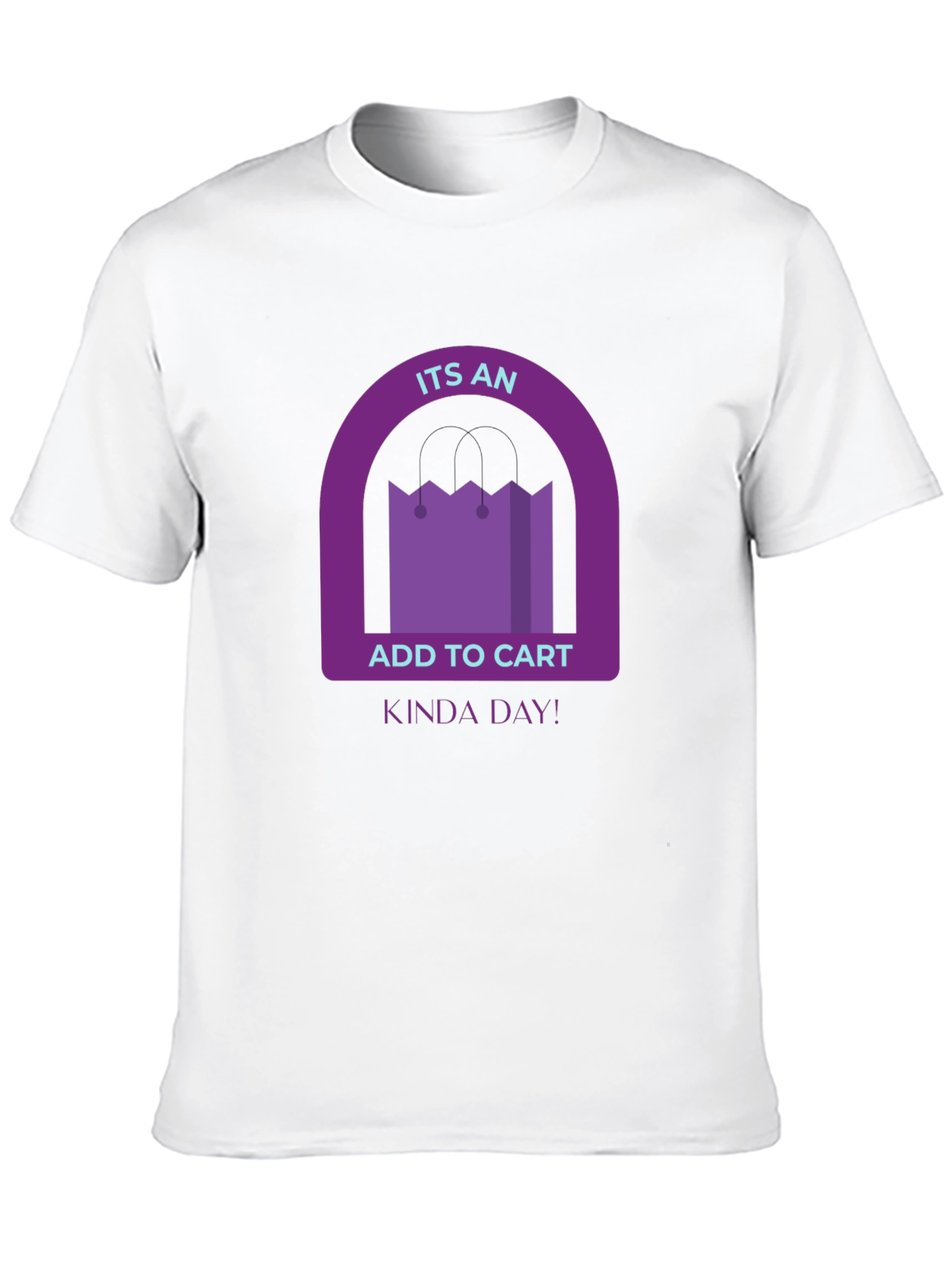 Add to Cart Kinda Day Black T-Shirt