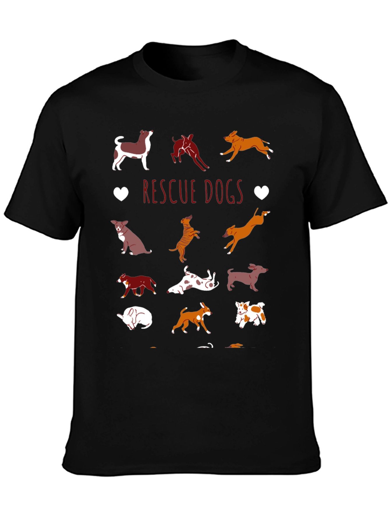 Rescue Dogs Graphic Tee | Dog Lover Shirt