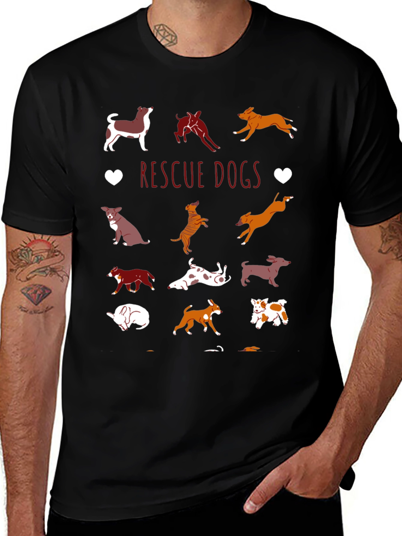Rescue Dogs Graphic Tee | Dog Lover Shirt