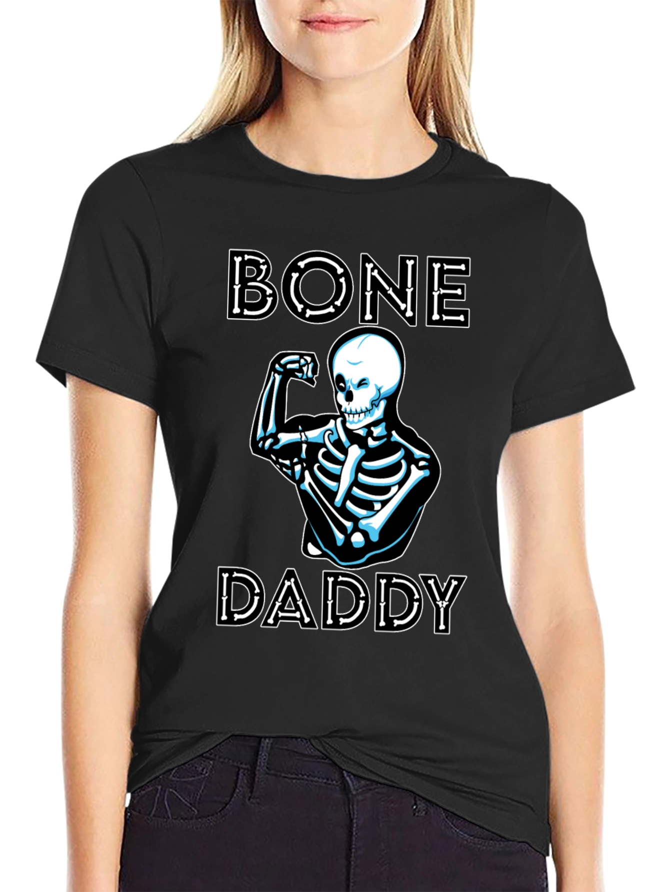Bone Daddy Skeleton Graphic T-Shirt - Funny Halloween Tee
