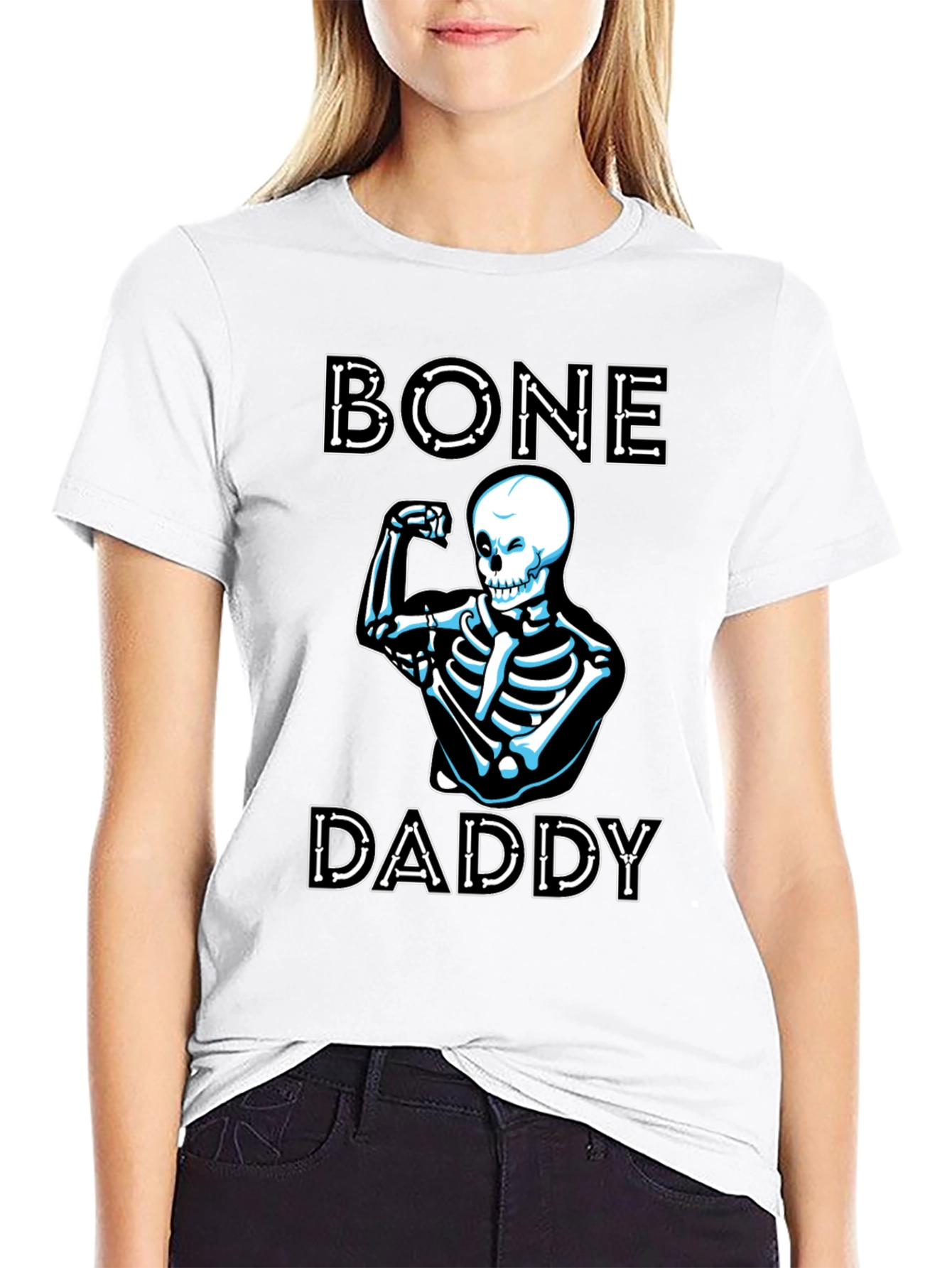 Bone Daddy Skeleton Graphic T-Shirt - Funny Halloween Tee