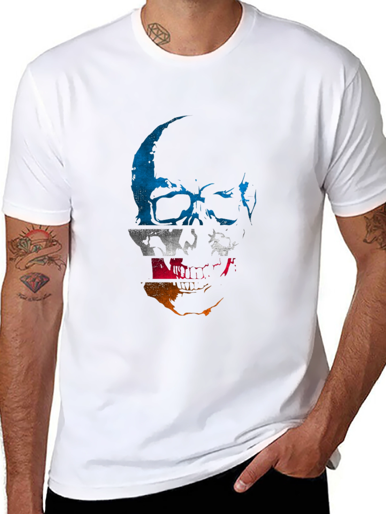 Skull Flag Graphic Tee - Mens Black T-Shirt