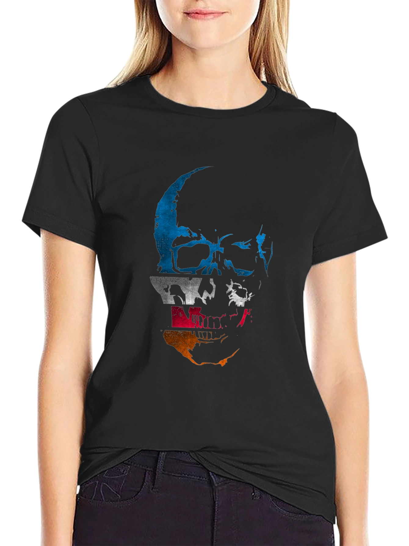 Skull Flag Graphic Tee - Mens Black T-Shirt