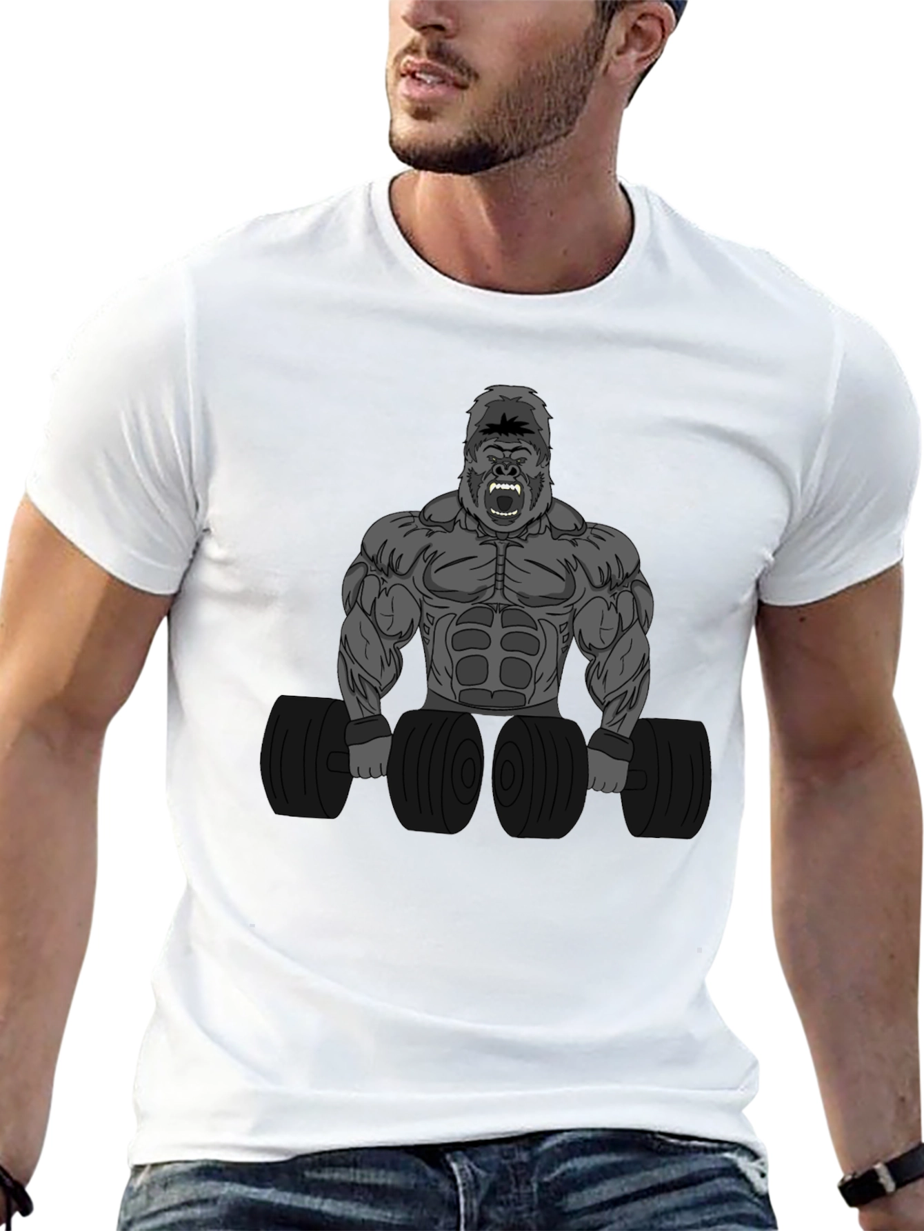 Gorilla Gym Black T-Shirt: Lift Like an Ape!