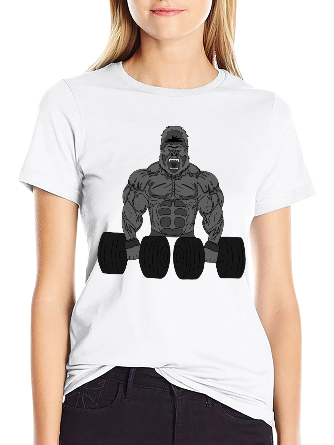 Gorilla Gym Black T-Shirt: Lift Like an Ape!