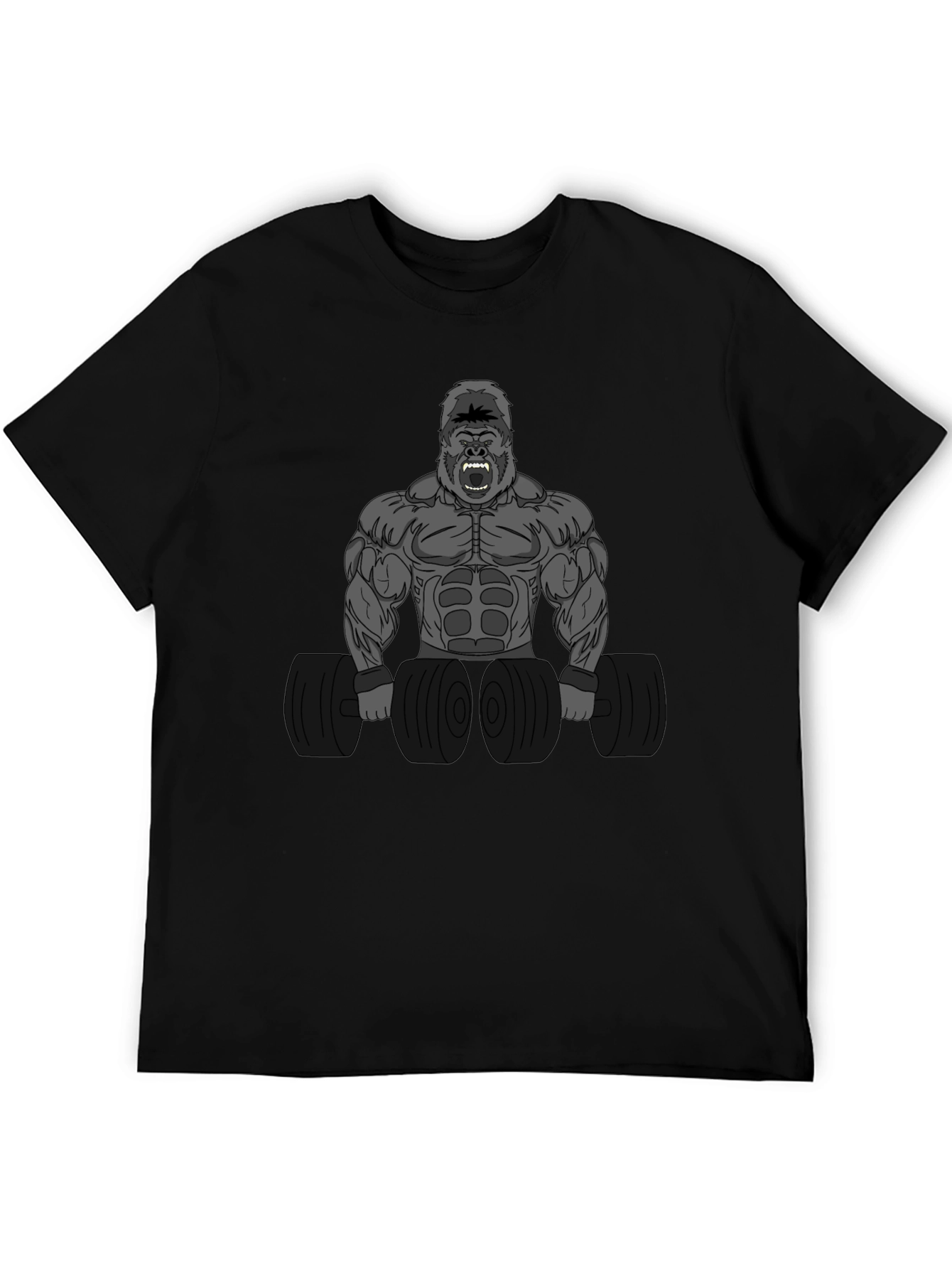 Gorilla Gym Black T-Shirt: Lift Like an Ape!