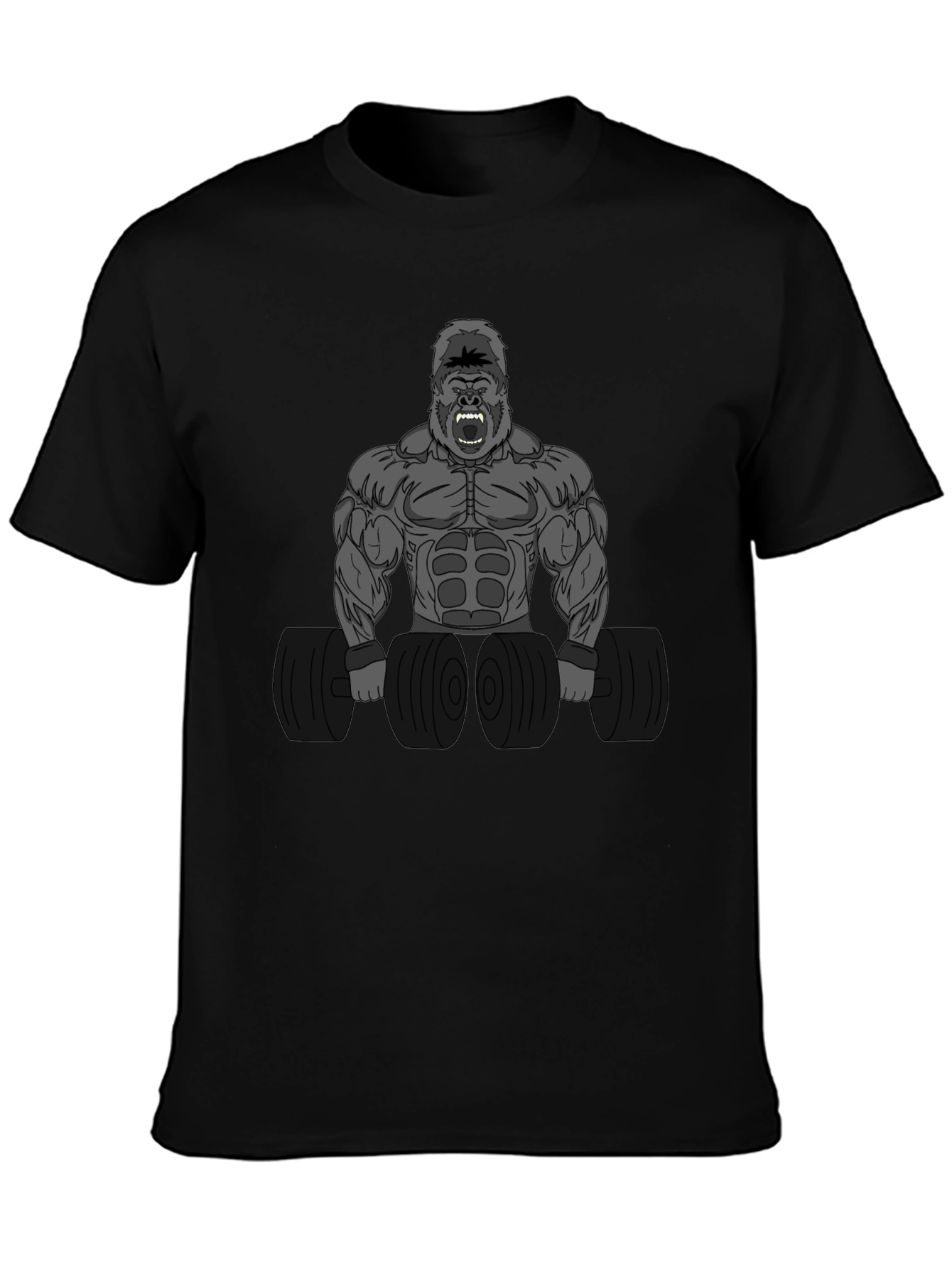 Gorilla Gym Black T-Shirt: Lift Like an Ape!