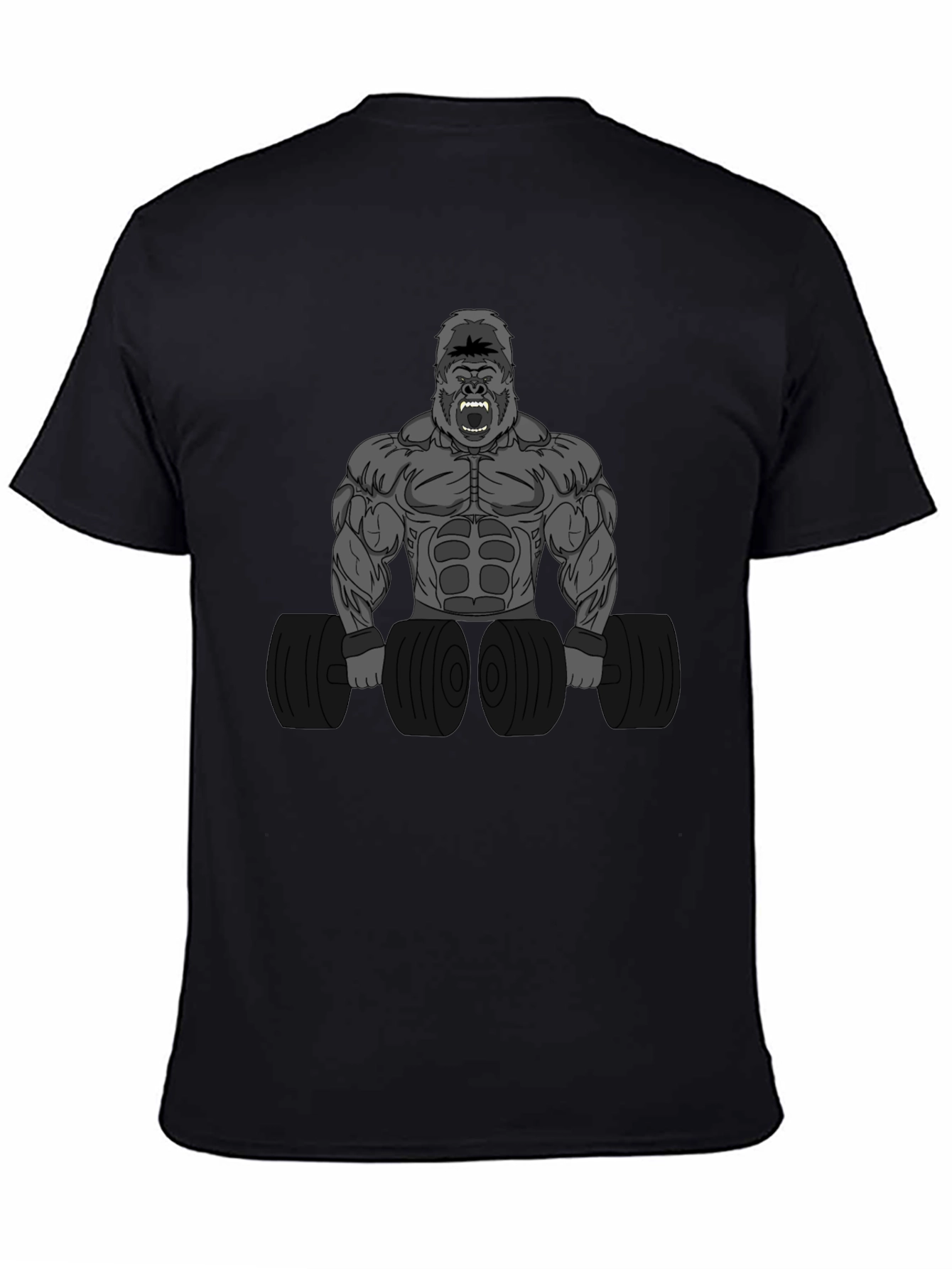Gorilla Gym Black T-Shirt: Lift Like an Ape!