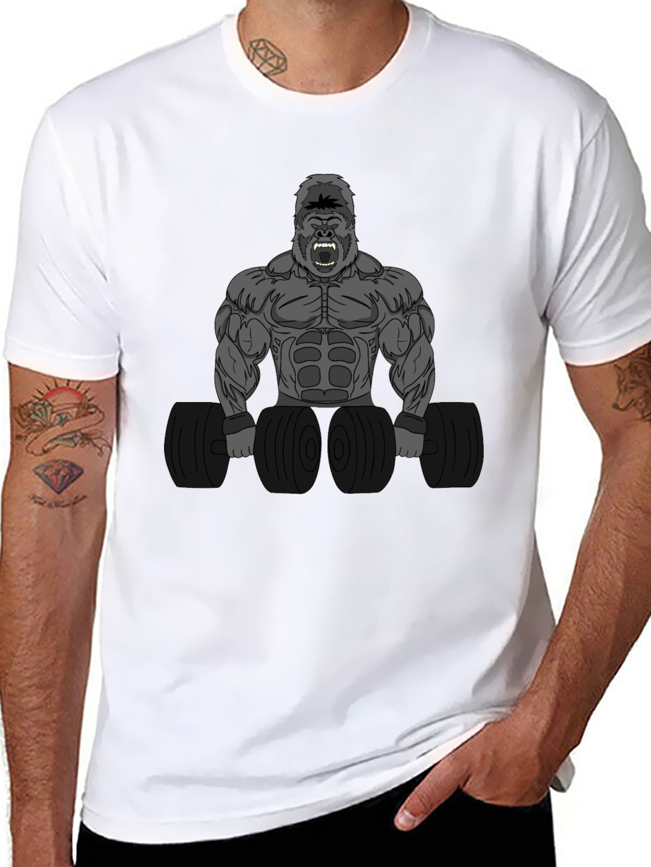Gorilla Gym Black T-Shirt: Lift Like an Ape!