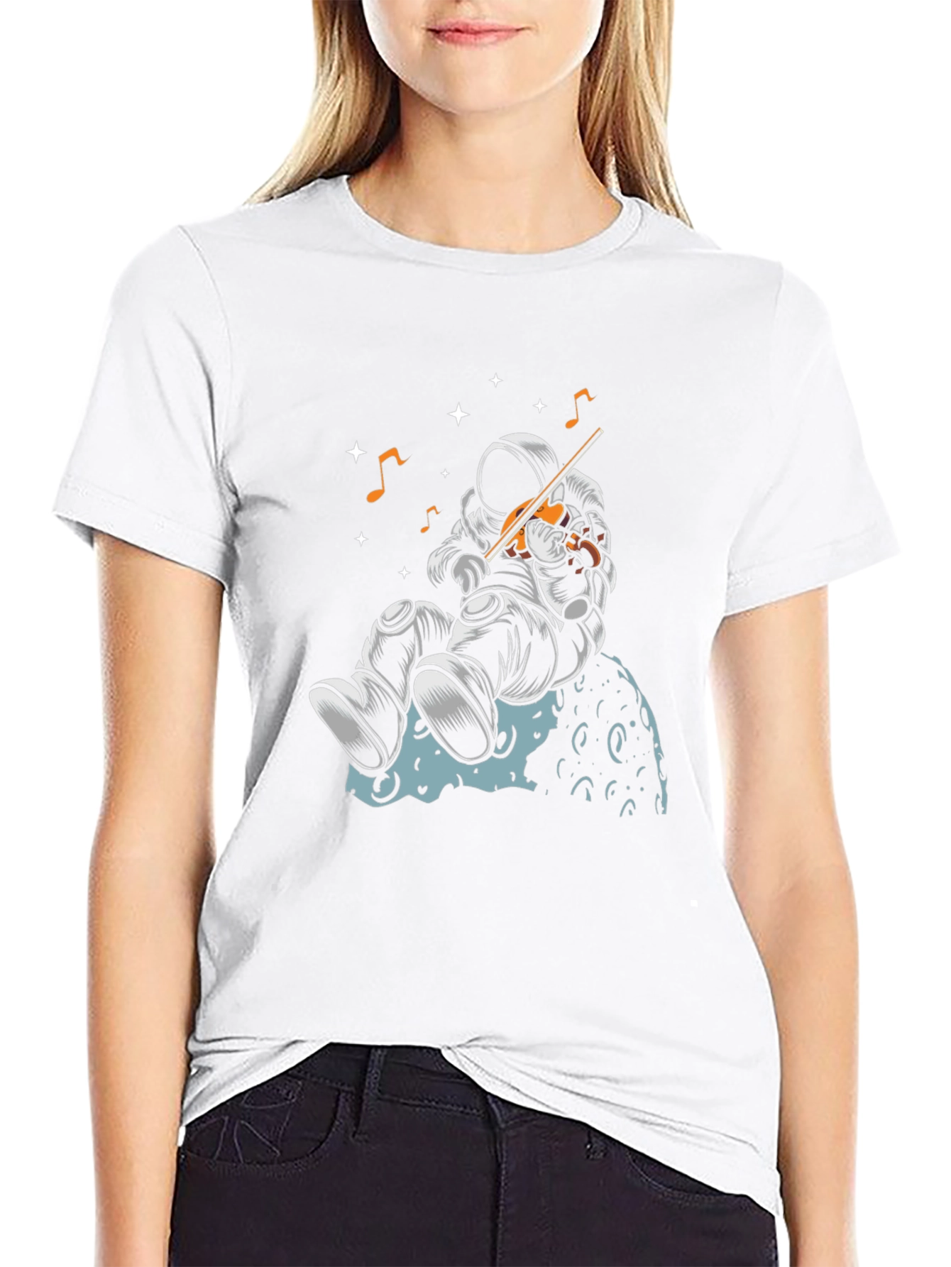 Astronaut Musician Graphic T-Shirt