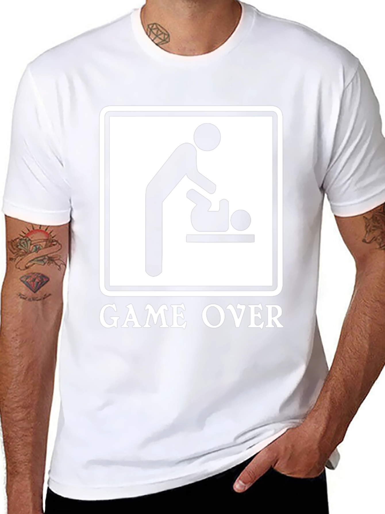 Game Over Baby Changing T-Shirt