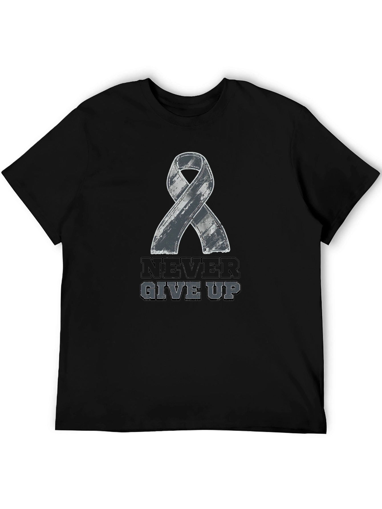 Never Give Up Ribbon Graphic Tee
