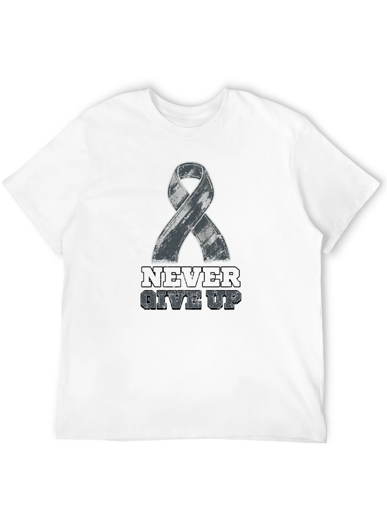 Never Give Up Ribbon Graphic Tee